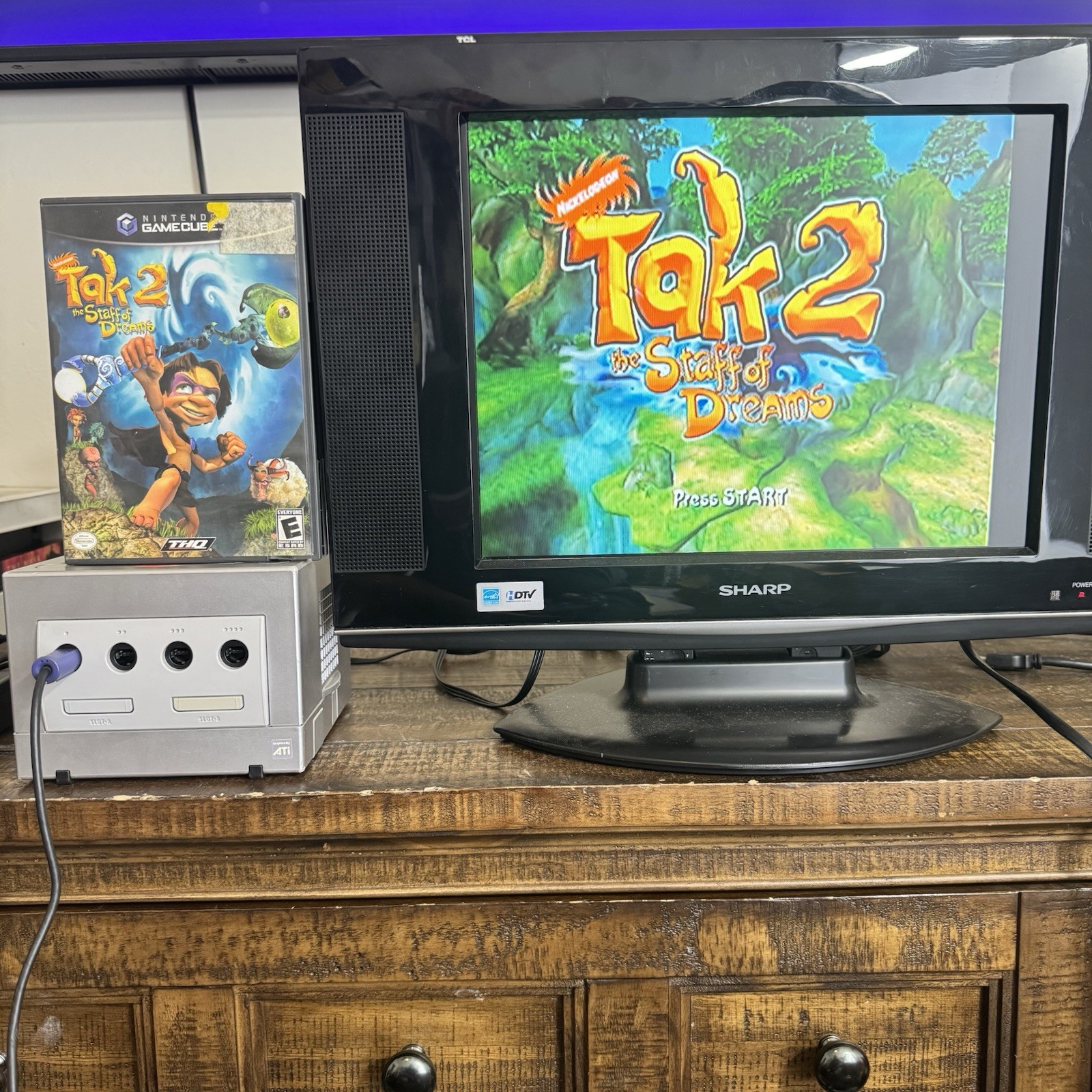 Nintendo GameCube Silver DOL-001 w/ 2 Games 1 Controller Memory Card – Tested –