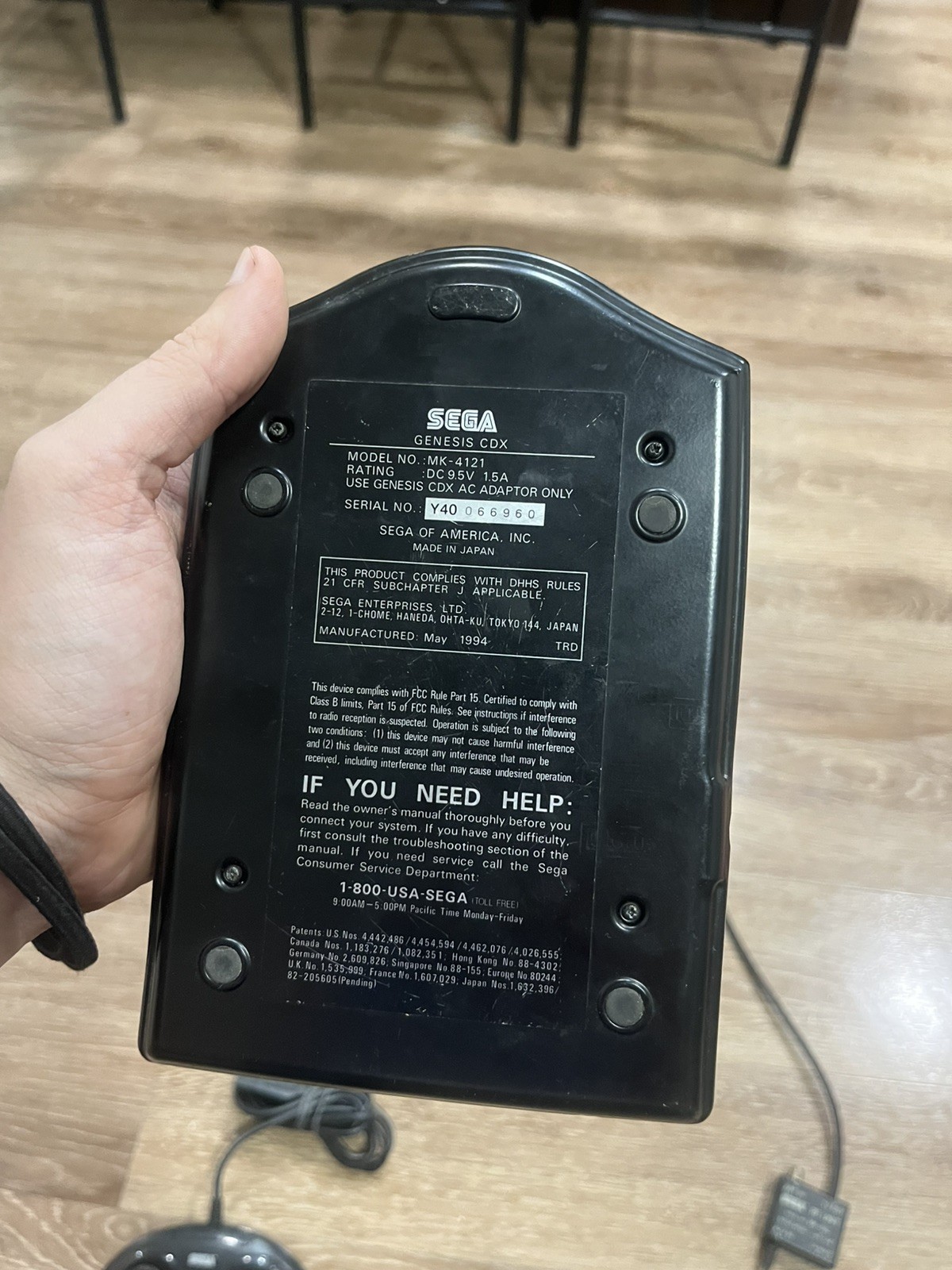 Sega Genesis CDX Black Console ** Partially Working ***FOR PARTS/REPAIR
