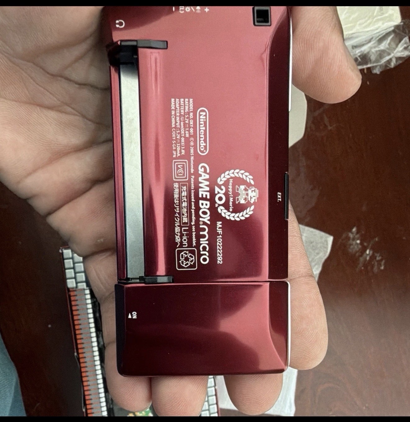 Nintendo Game Boy Micro Famicom Version Red Gold NTSC-J GBA Near Mint