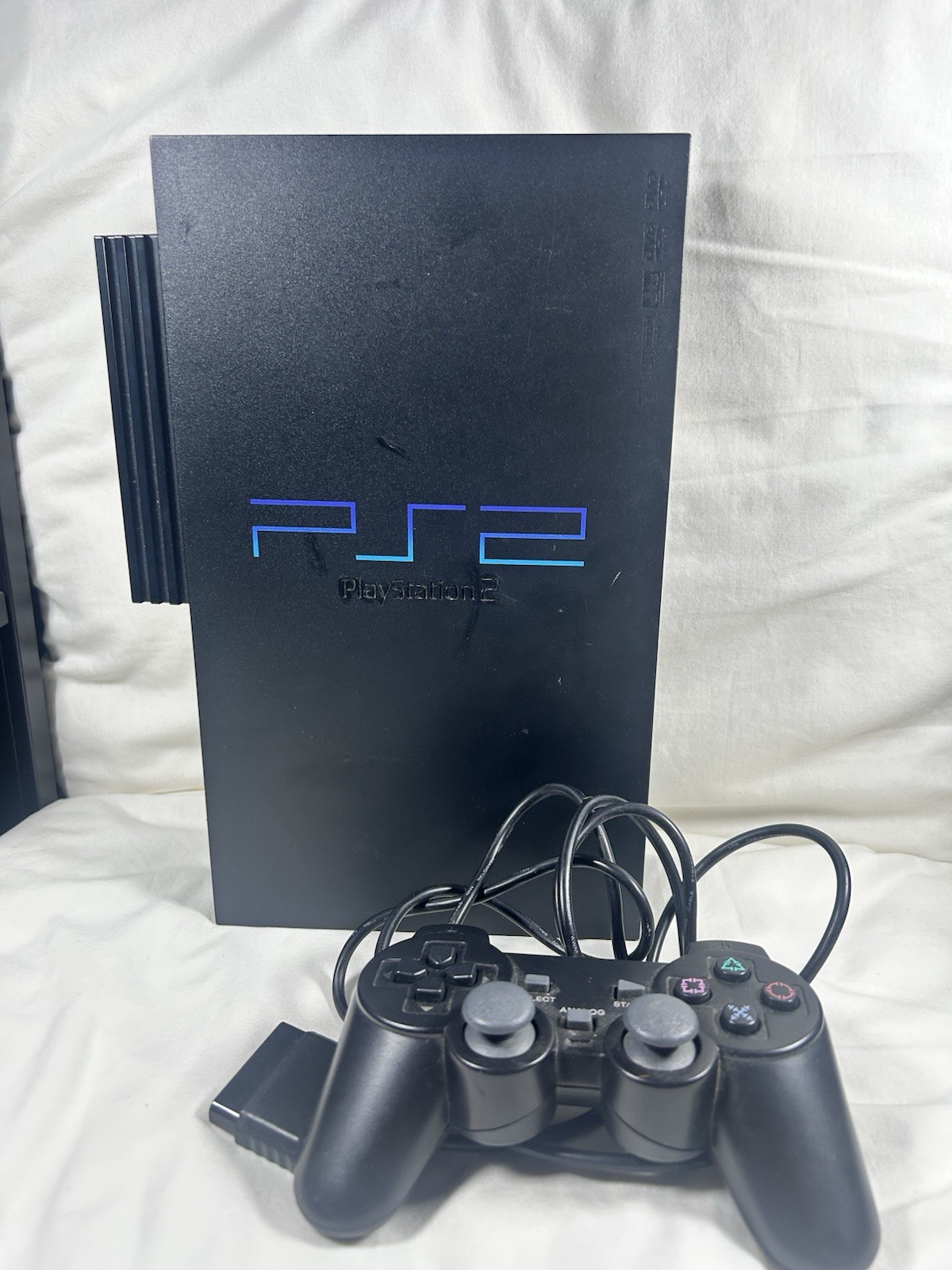 Sony PlayStation 2 PS2 fat Console Black w OEM Network expansion. No cords
