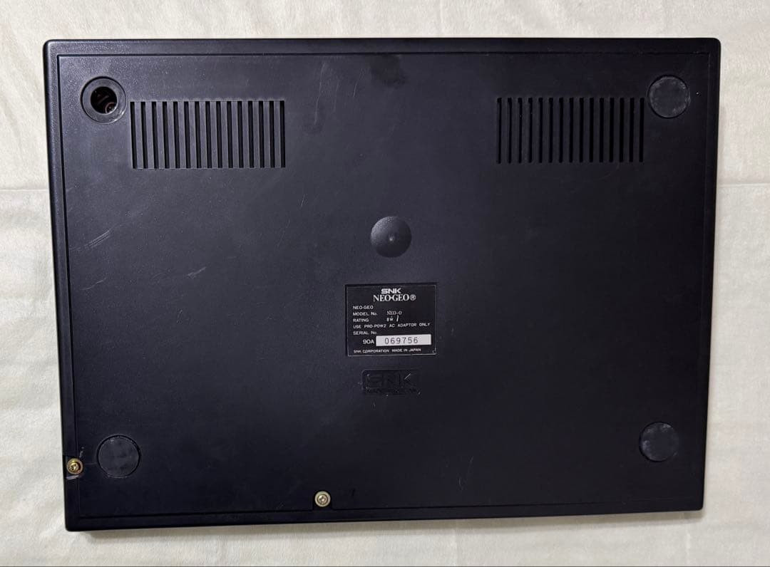 SNK Neo Geo AES Console w/ 2 Controllers 3 Games Samurai Spirits Tested Japan