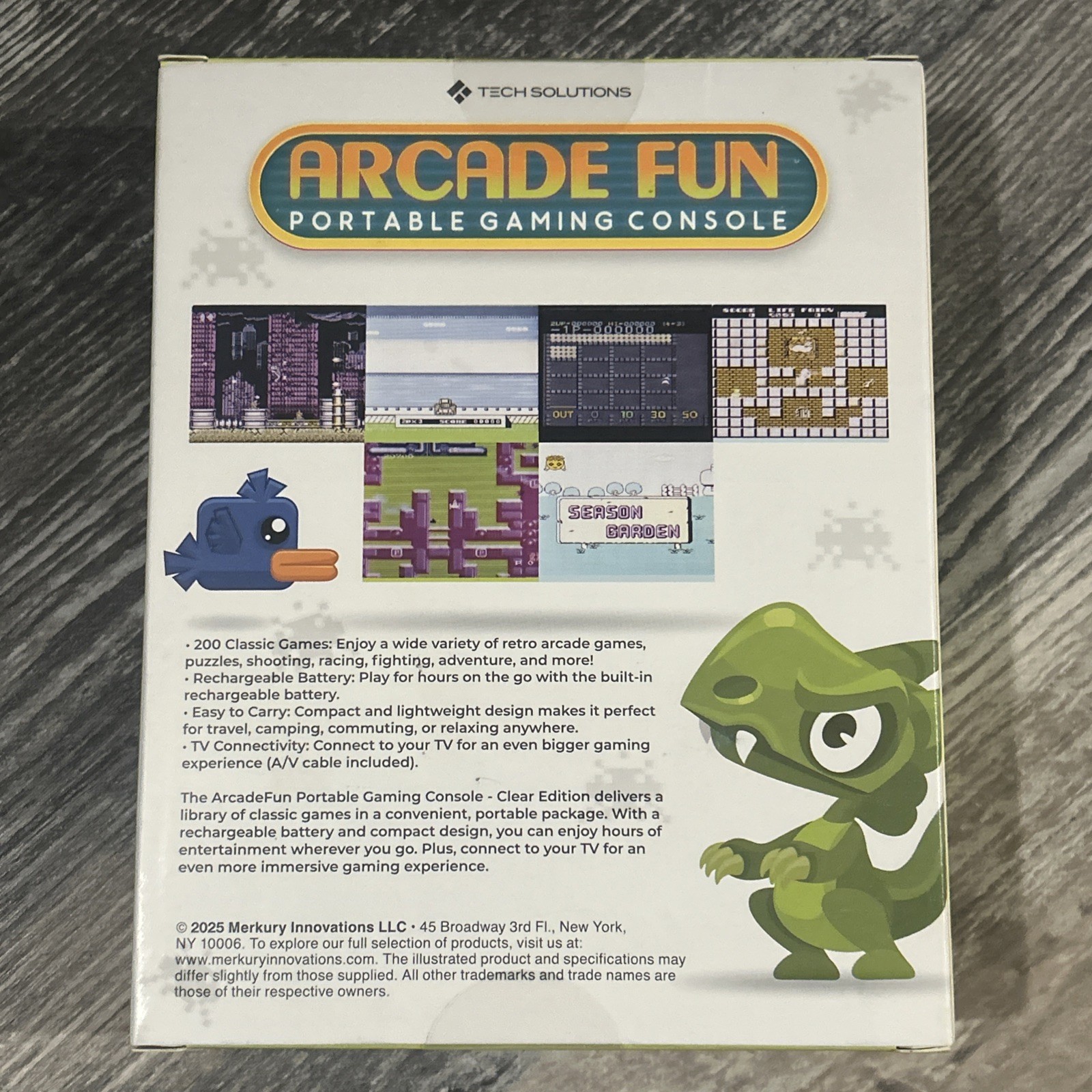Tech Solutions Arcade Fun 200 Classic Game Handheld Video Game System