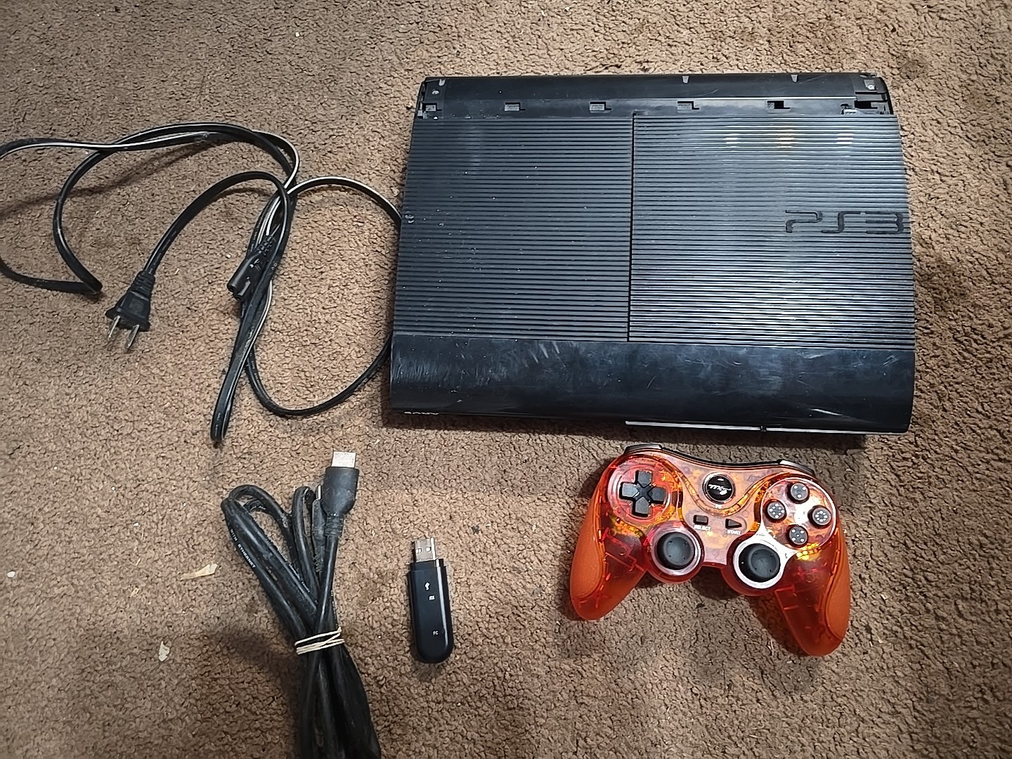 Sony PlayStation 3 Super Slim PS3 CECH-4001B Console, Cords, Controller – As Is