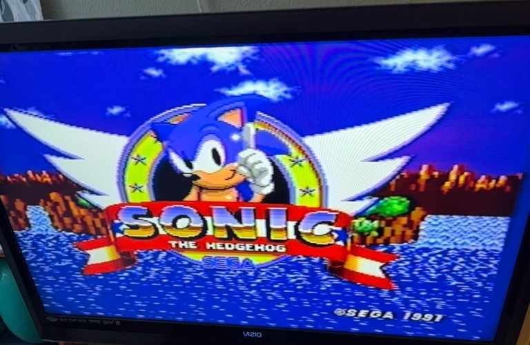 Sega Genesis Console, 2 controllers Box Not For Resale Sonic 1 Working