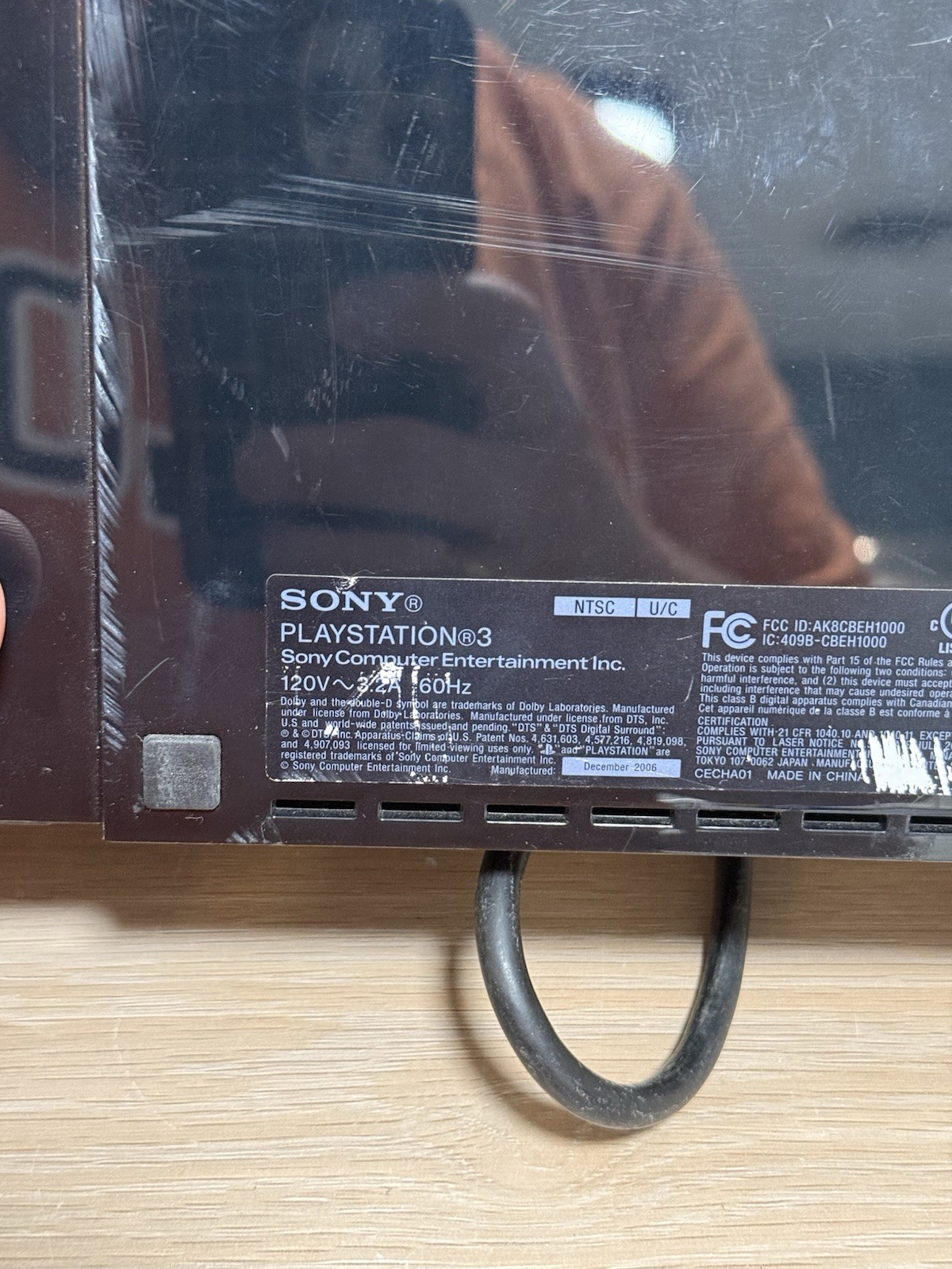 Sony PlayStation 3 PS3 CECHE01 80GB Backwards Compatible Console Only FOR PARTS!