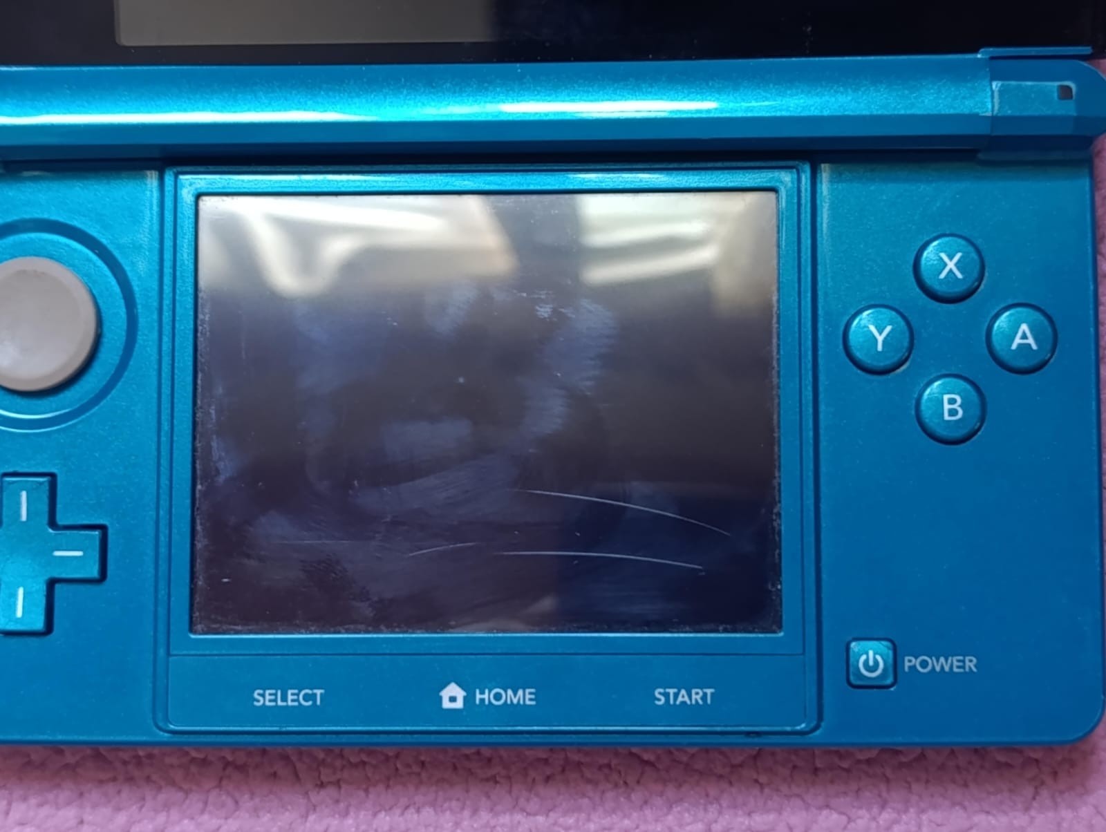 Nintendo 3DS Aqua Blue US Version Working Region Free + 4GB Memory Card+Case