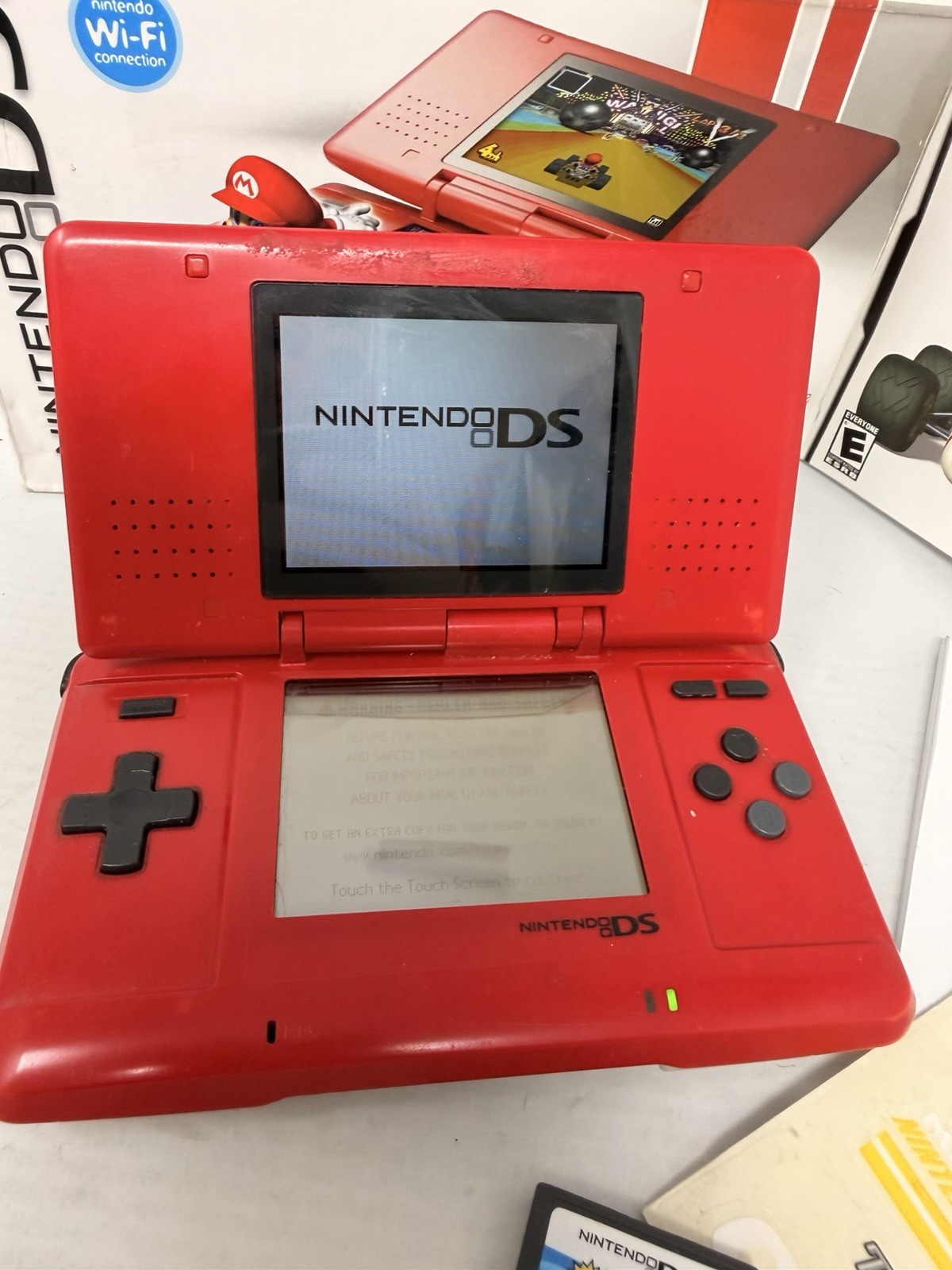 Nintendo DS Mario Kart Pack Red Handheld System with Box Manual NO Game Included