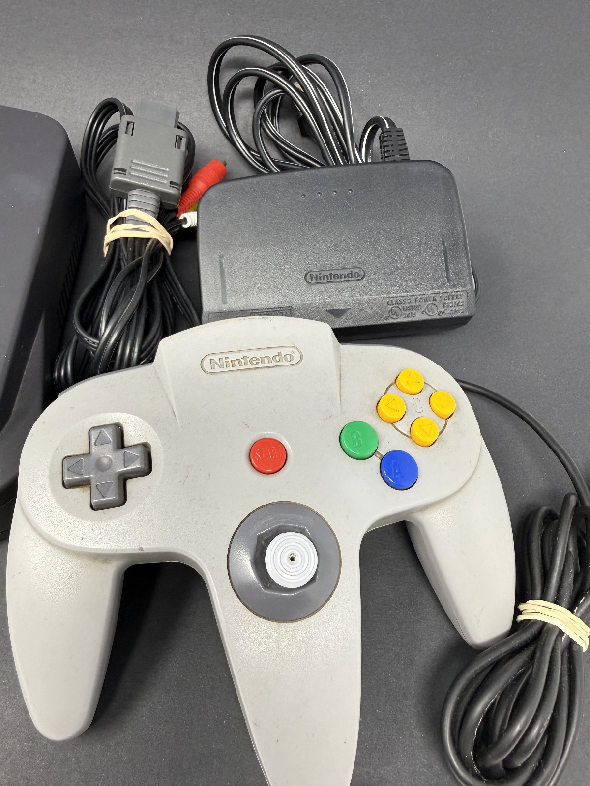 Nintendo 64 N64 Console System Bundle Controller + Cords + Star Fox 64 Tested