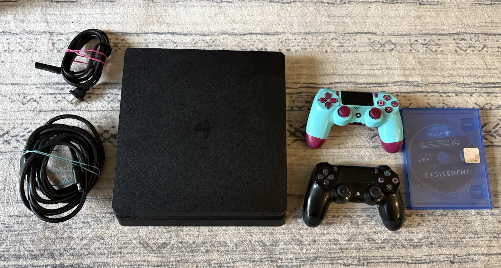Sony PlayStation 4 Pro CUH-7015B 1TB Console Tested Working W/Cords & 2 Remotes!