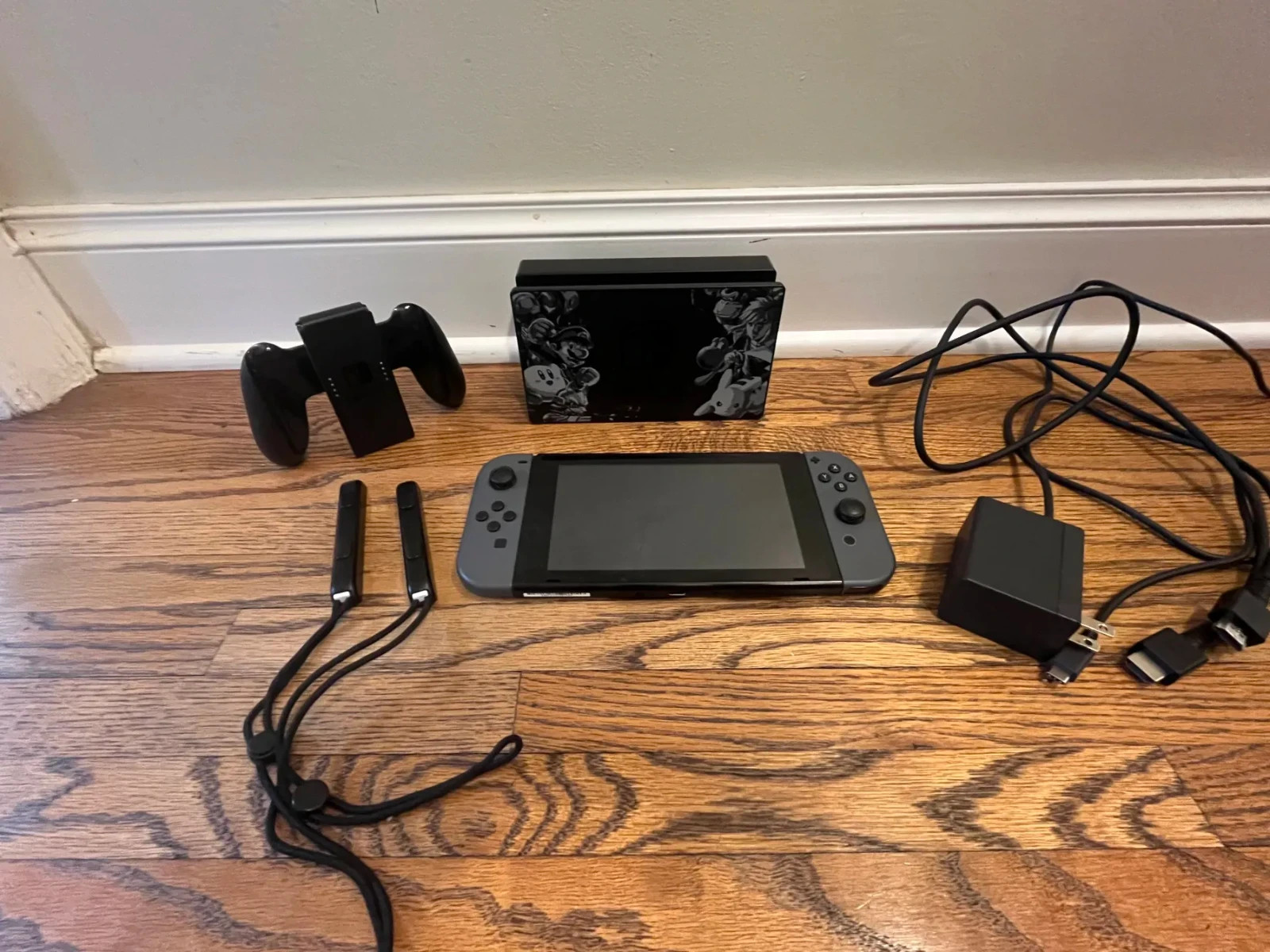 Nintendo Switch 32GB Console with Gray Joy‑Cons and Smash Bros. Dock
