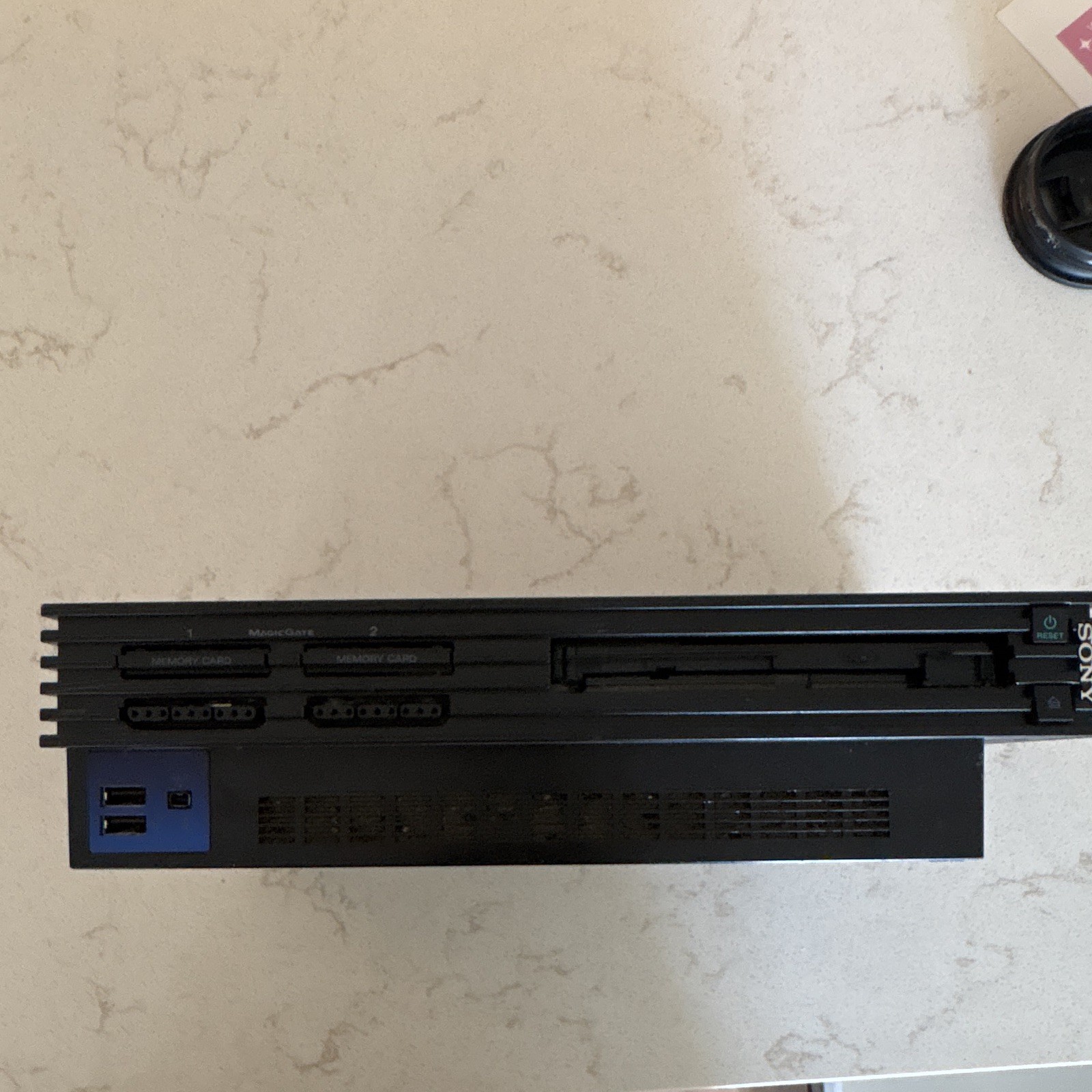 Sony PlayStation 2 PS2 Console Black/Blue, USB, Memory Card Slot, NTSC, 480p