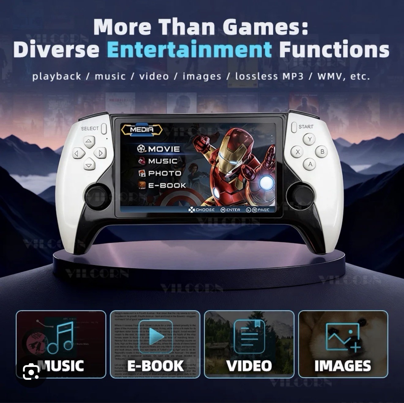 NIB-SF3500 Retro Handheld Console – 5”FHD Screen-20K+ Games 64GB Expandable