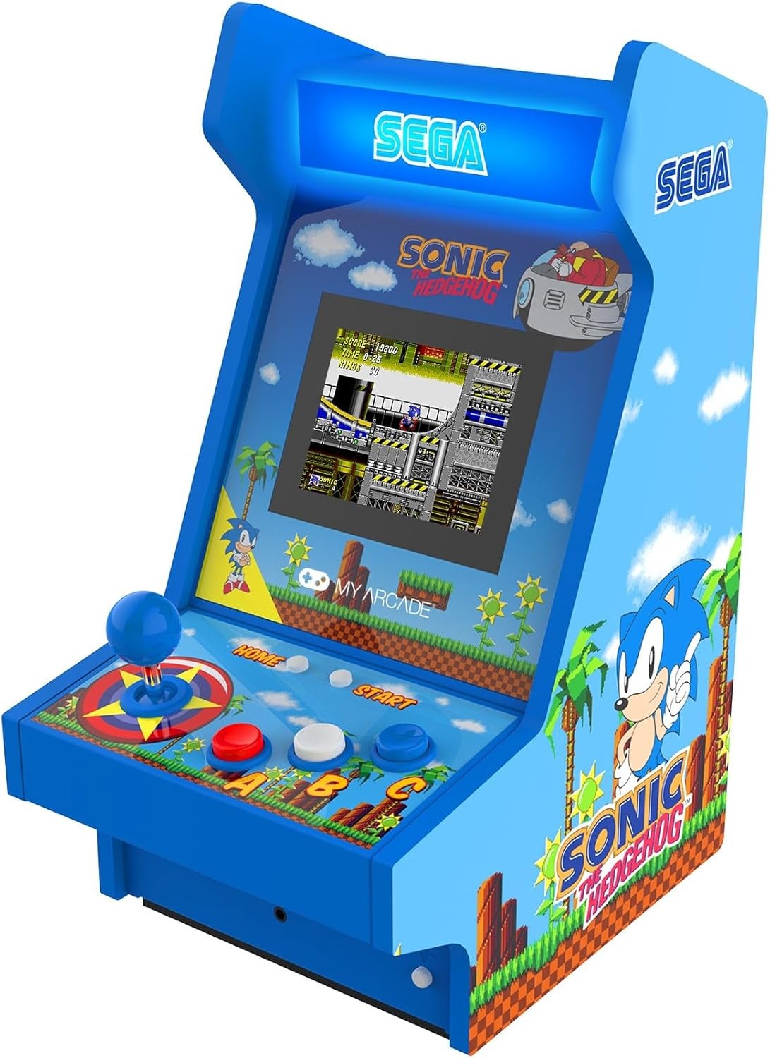 My Arcade Sonic The Hedgehog Mighty Player: 4in1 Arcade Countertop Video Game,