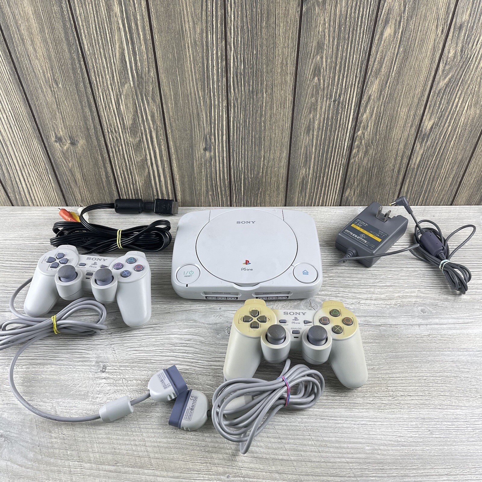 PlayStation PS one PS1 SCPH-101 Console Controller, And Power Cable Tested