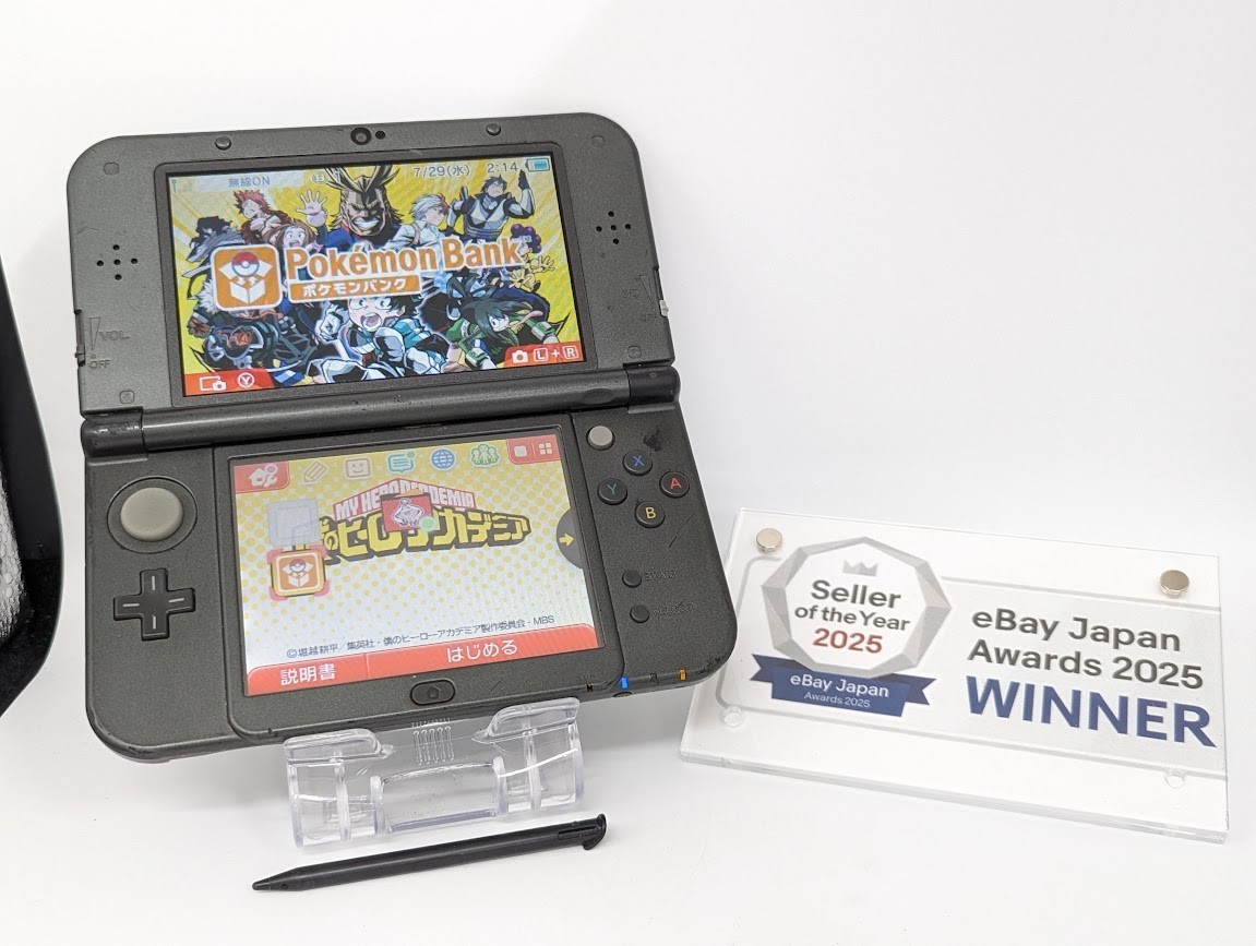 B1440 Nintendo new 3DS LL XL console Metallic Black Japan w/pen x
