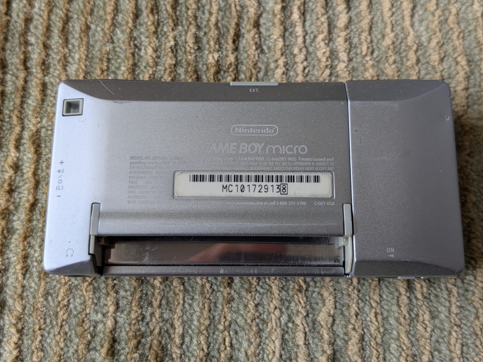 Nintendo Gameboy Advance Micro Silver Handheld Console GBA Tested Working
