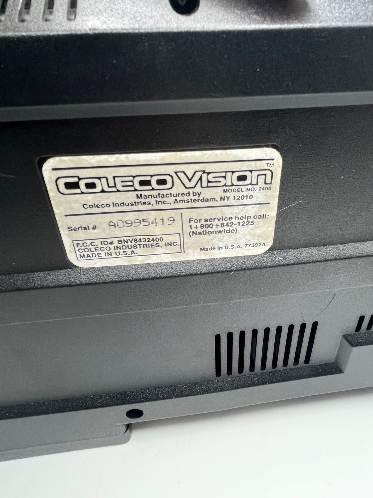 Coleco ColecoVision Console w/ 2 Controllers, Cosmic Avenger, Zaxxon