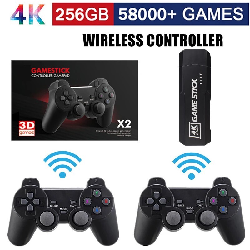 GD10 Game Stick 256G 4K HD Video Game Console 58000 Games