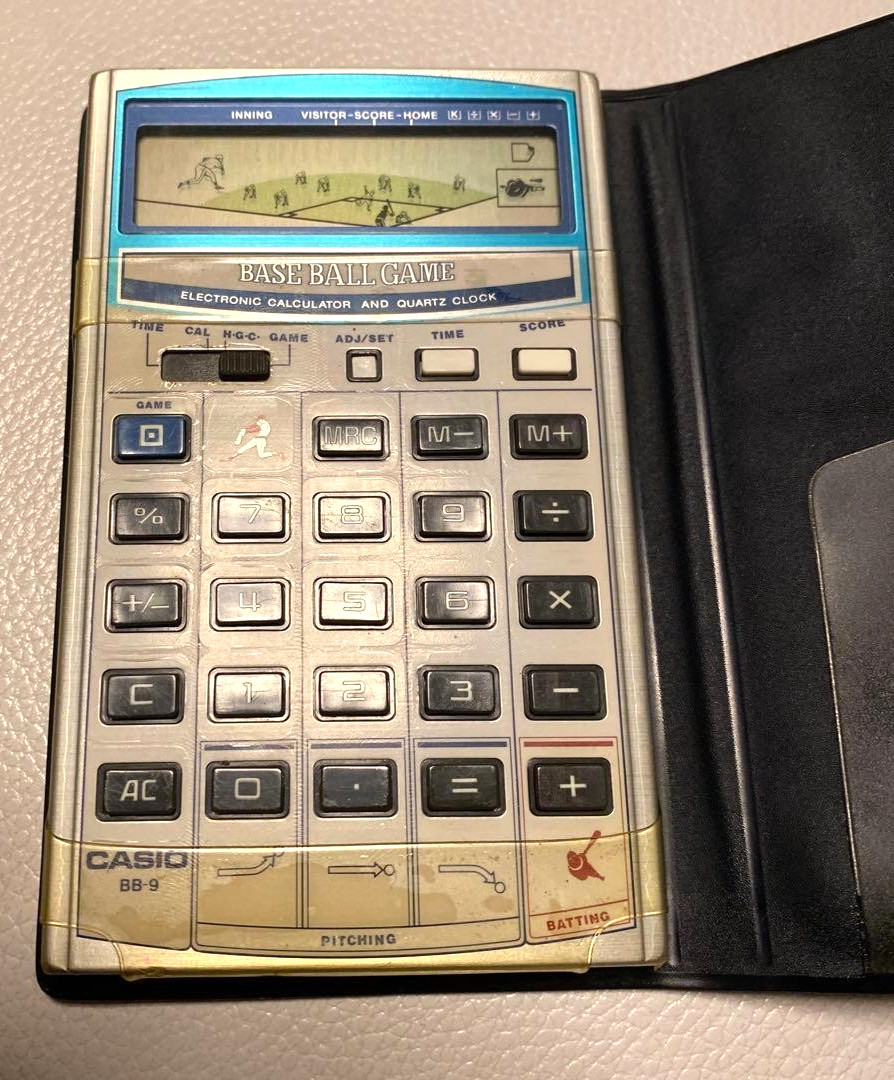 CASIO BB-9 Calculator Game Watch Baseball Game Vintage Retro Working From Japan