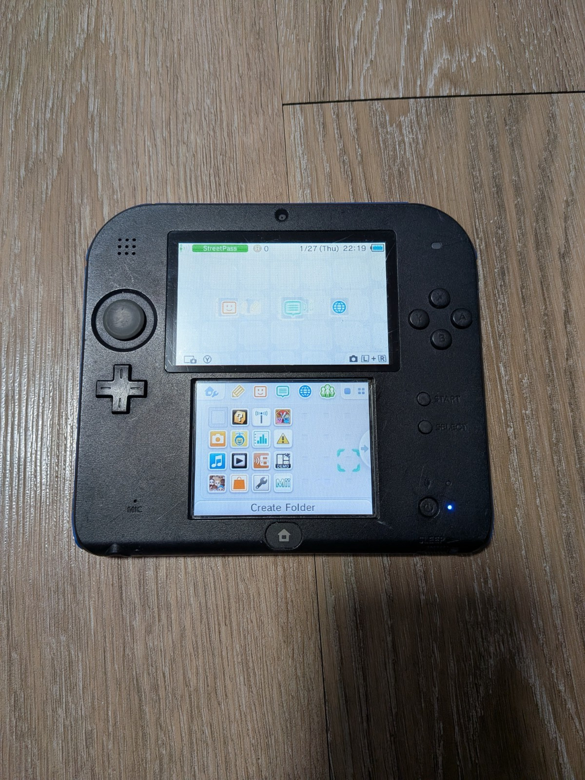 Nintendo 2DS Handheld Console Bundle W/ Charger, Black/Blue FTR-001