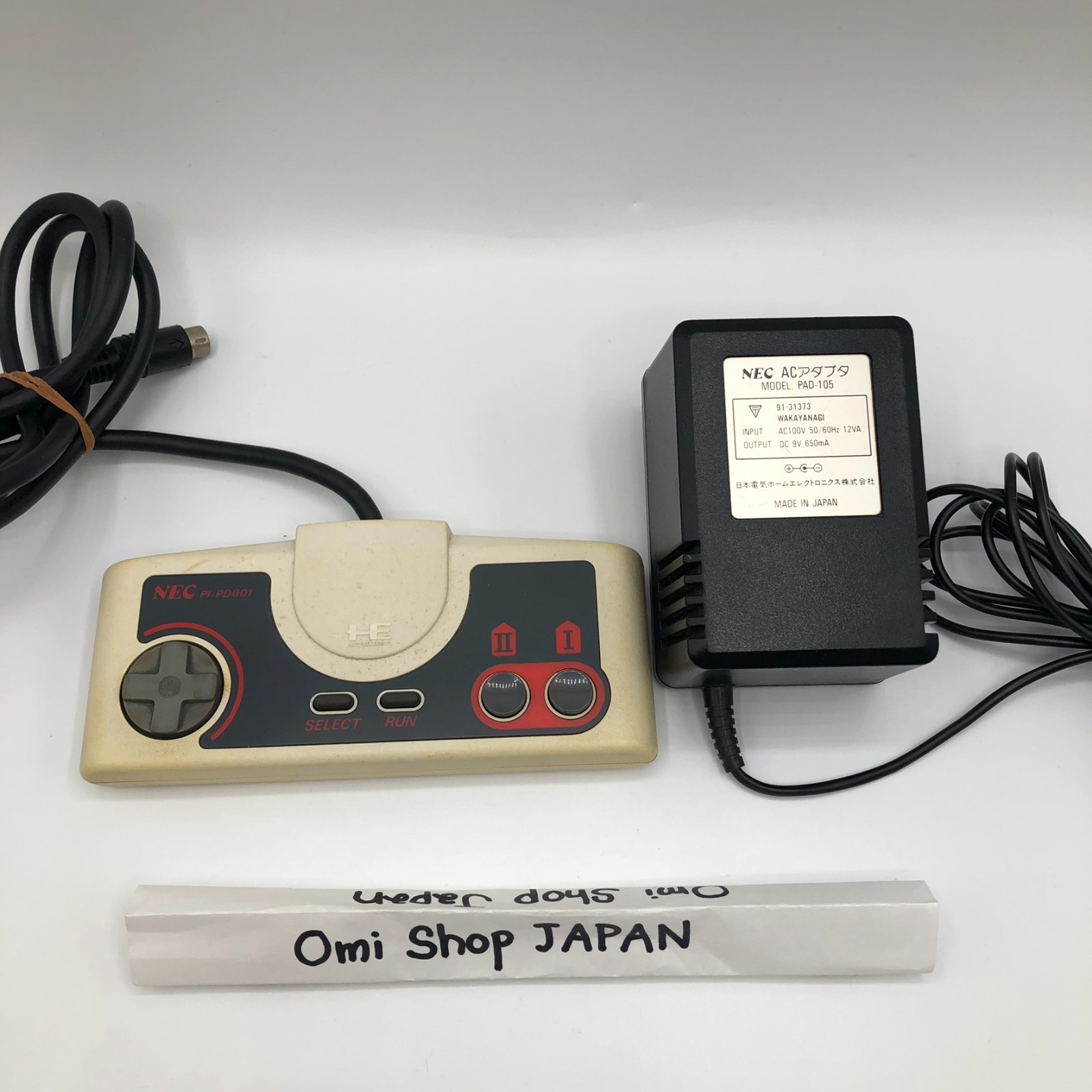 NEC PC Engine PI-TG001 Console White Tested Working w/ Controller AC Adapter JP
