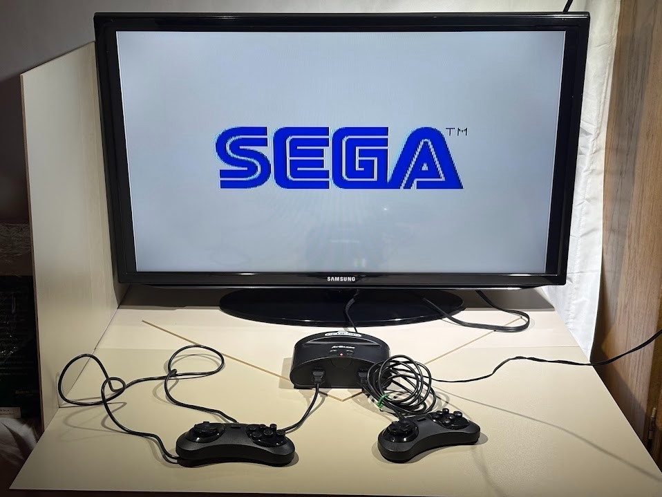 Sega Genesis Classic AtGames Bundle – Works Perfectly – NBA 94 & Madden 92