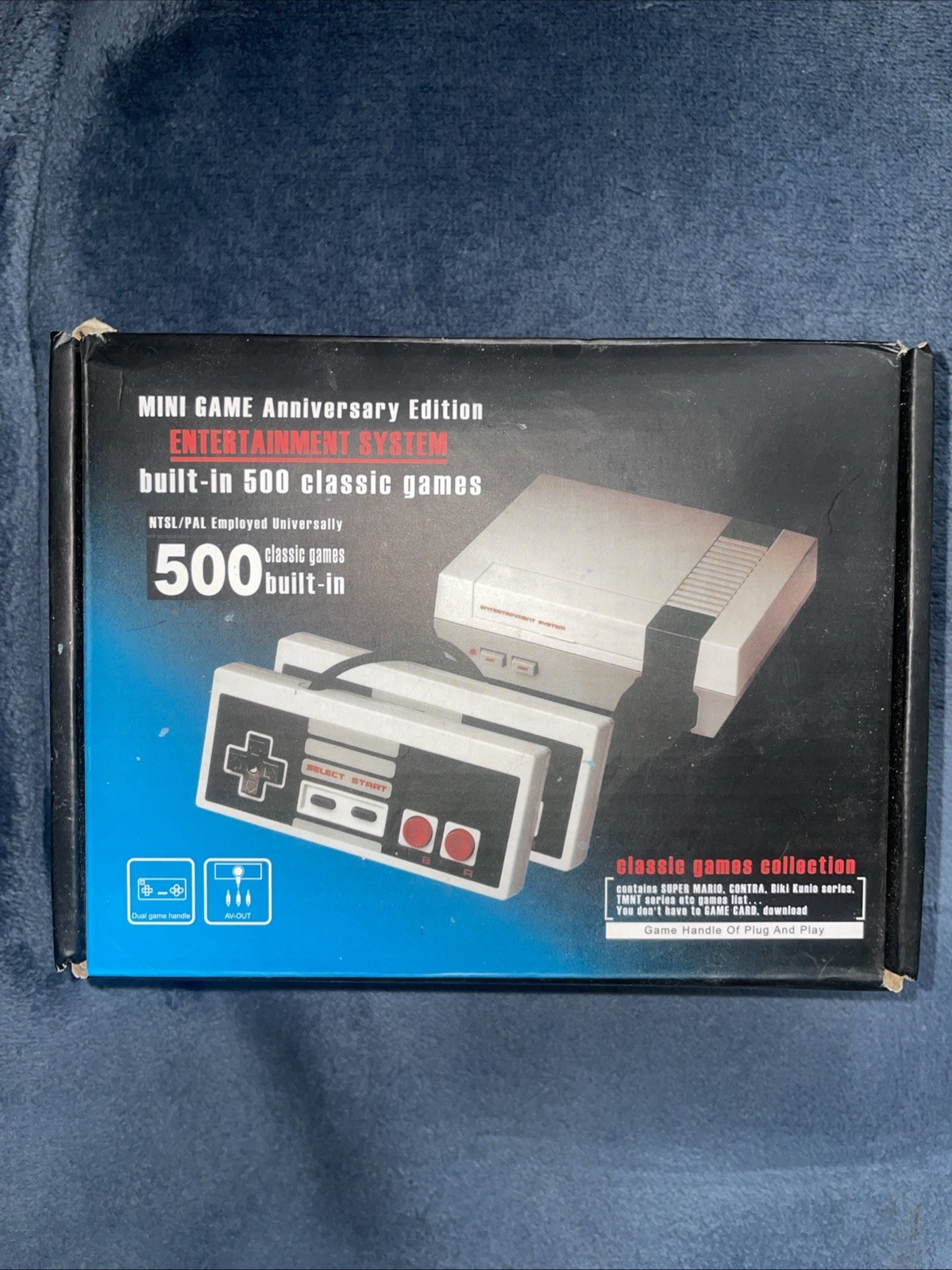 Mini Game Anniversary Edition NES Console 620 Games 2 Controllers RCA 480p
