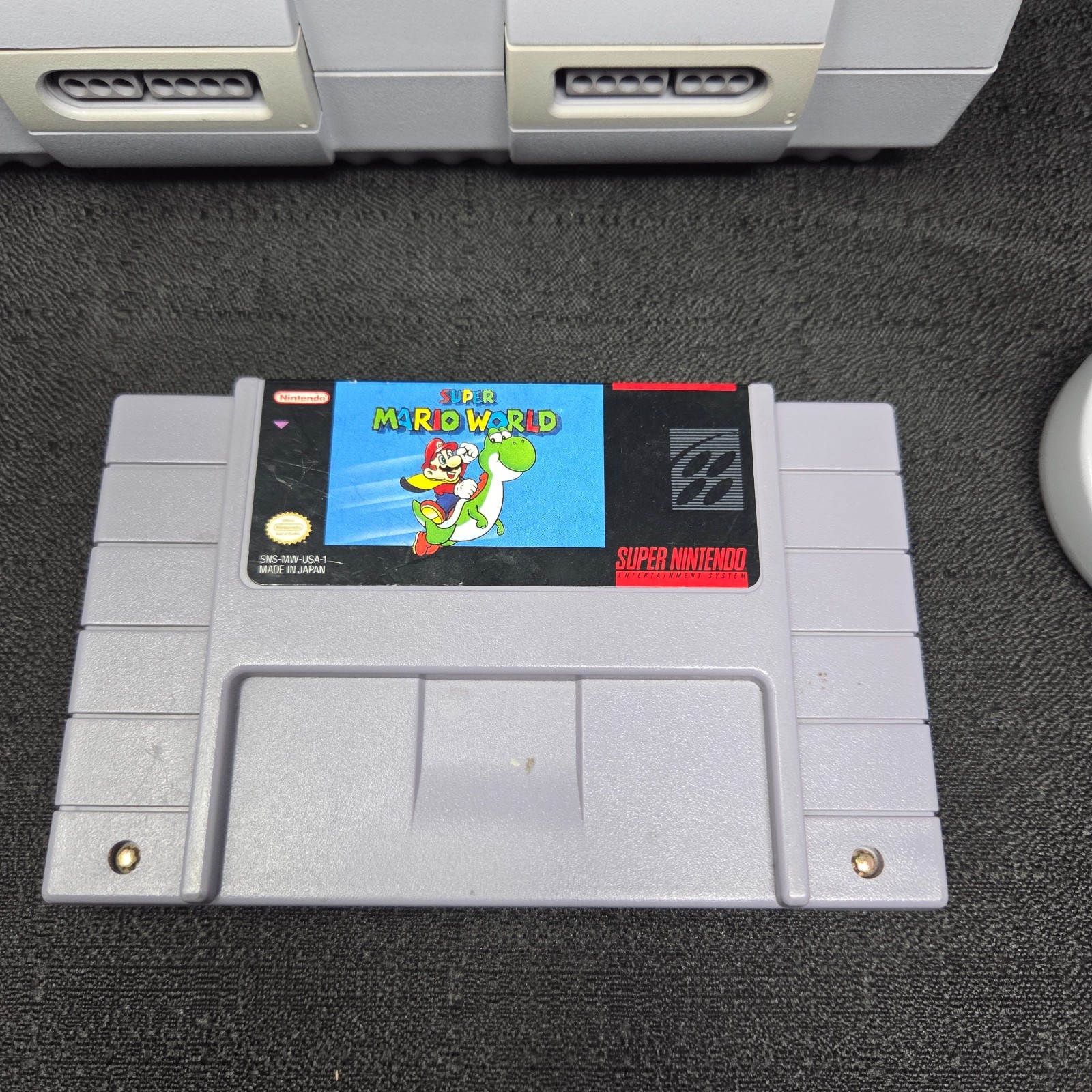 Super Nintendo SNES Console – OEM – 1 Original Controller + Super Mario World