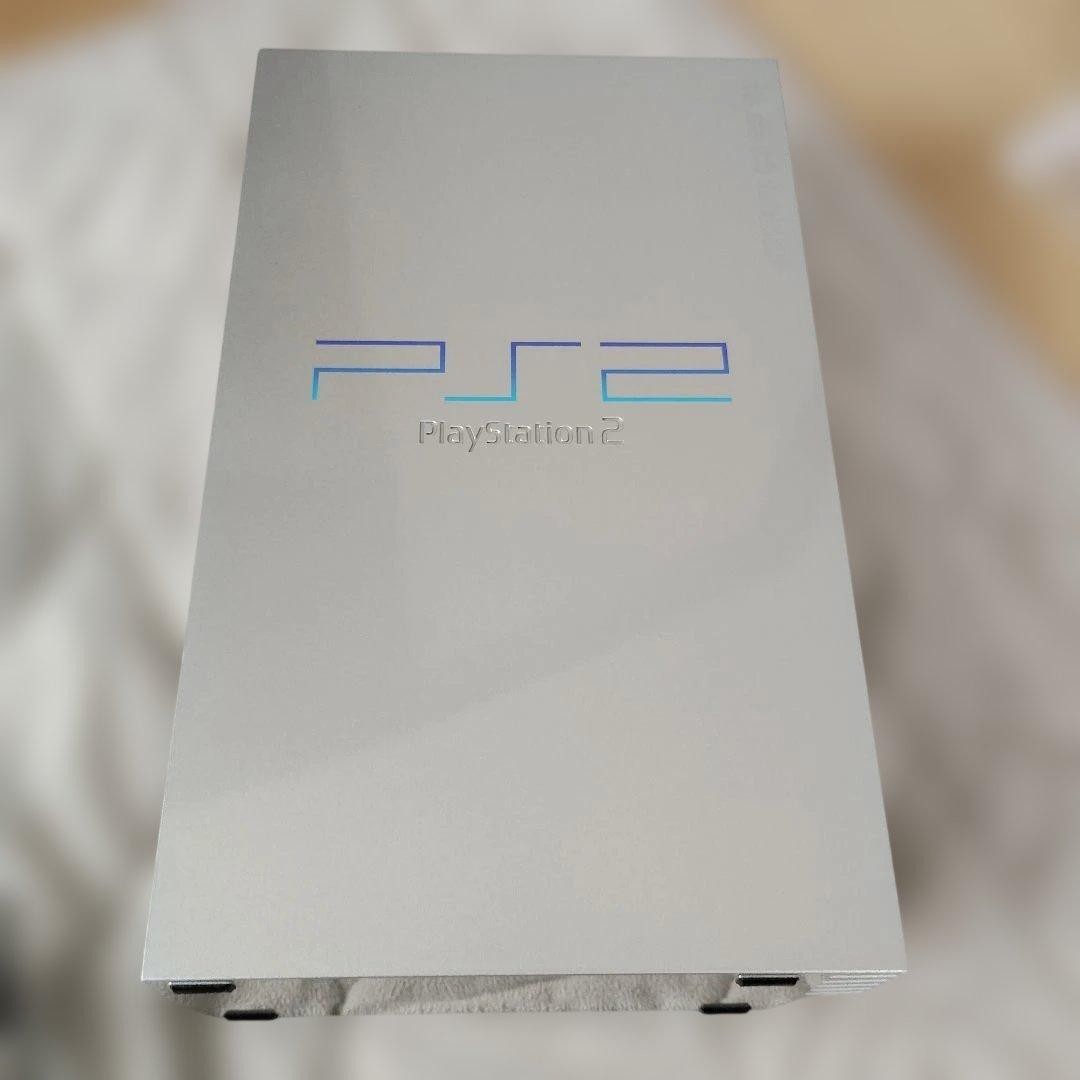 Sony PlayStation 2 Console SCPH-39000 Satin Silver with Box 11.9×7.1×3.1 in