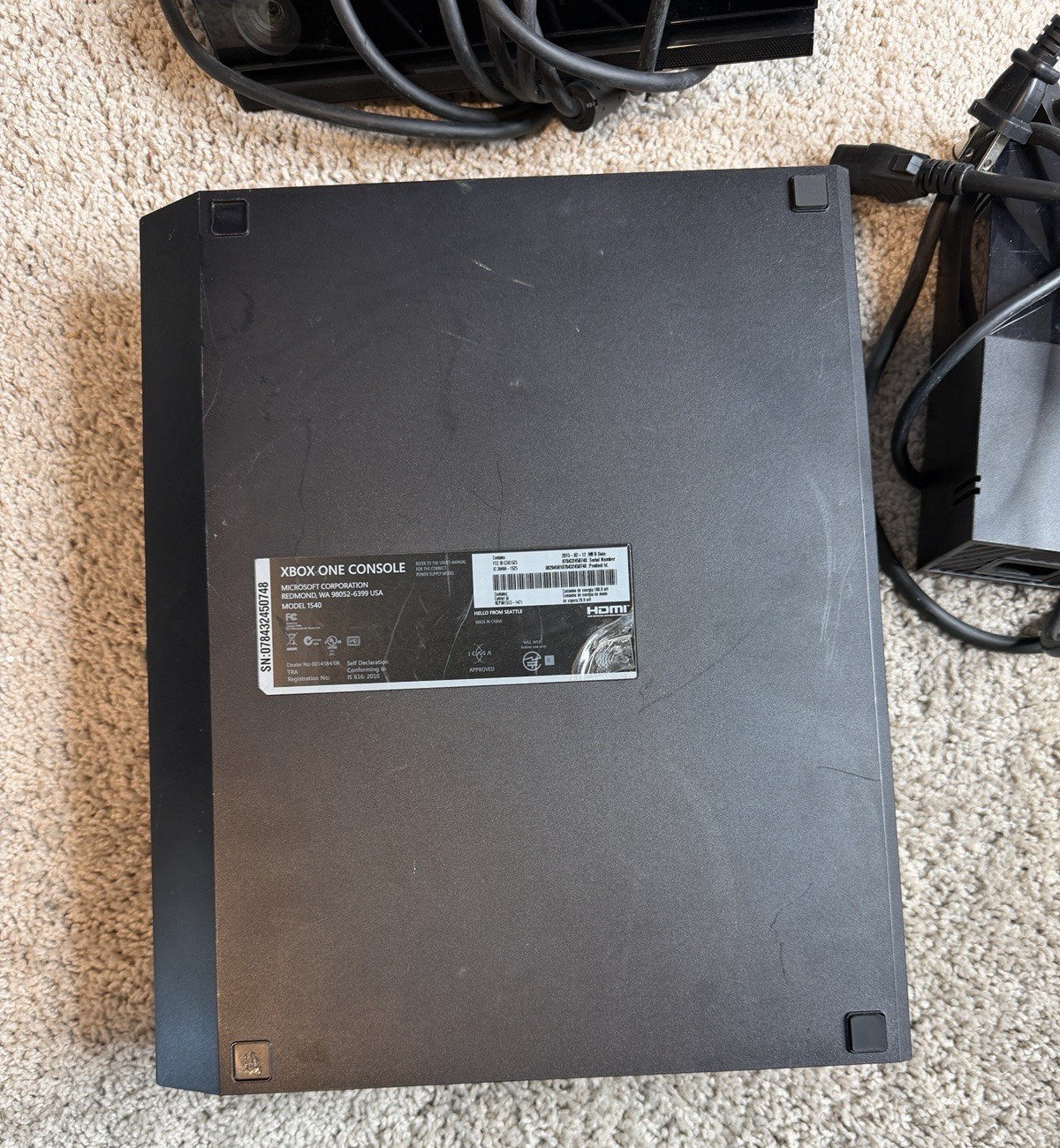 Microsoft Xbox One 500GB Console Gaming System And Kinect Black 1540