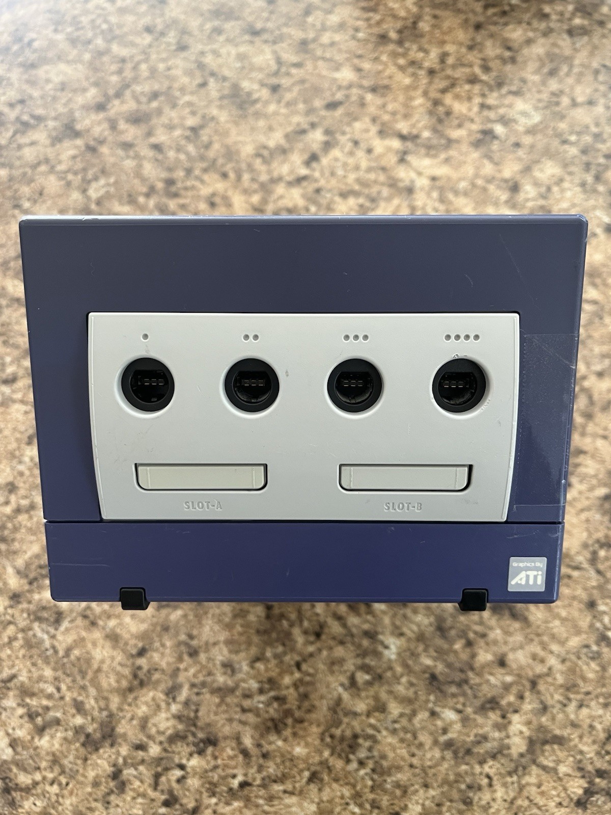 Nintendo GameCube Indigo Console Bundle (DOL-001) Green LED/Replaceable Battery