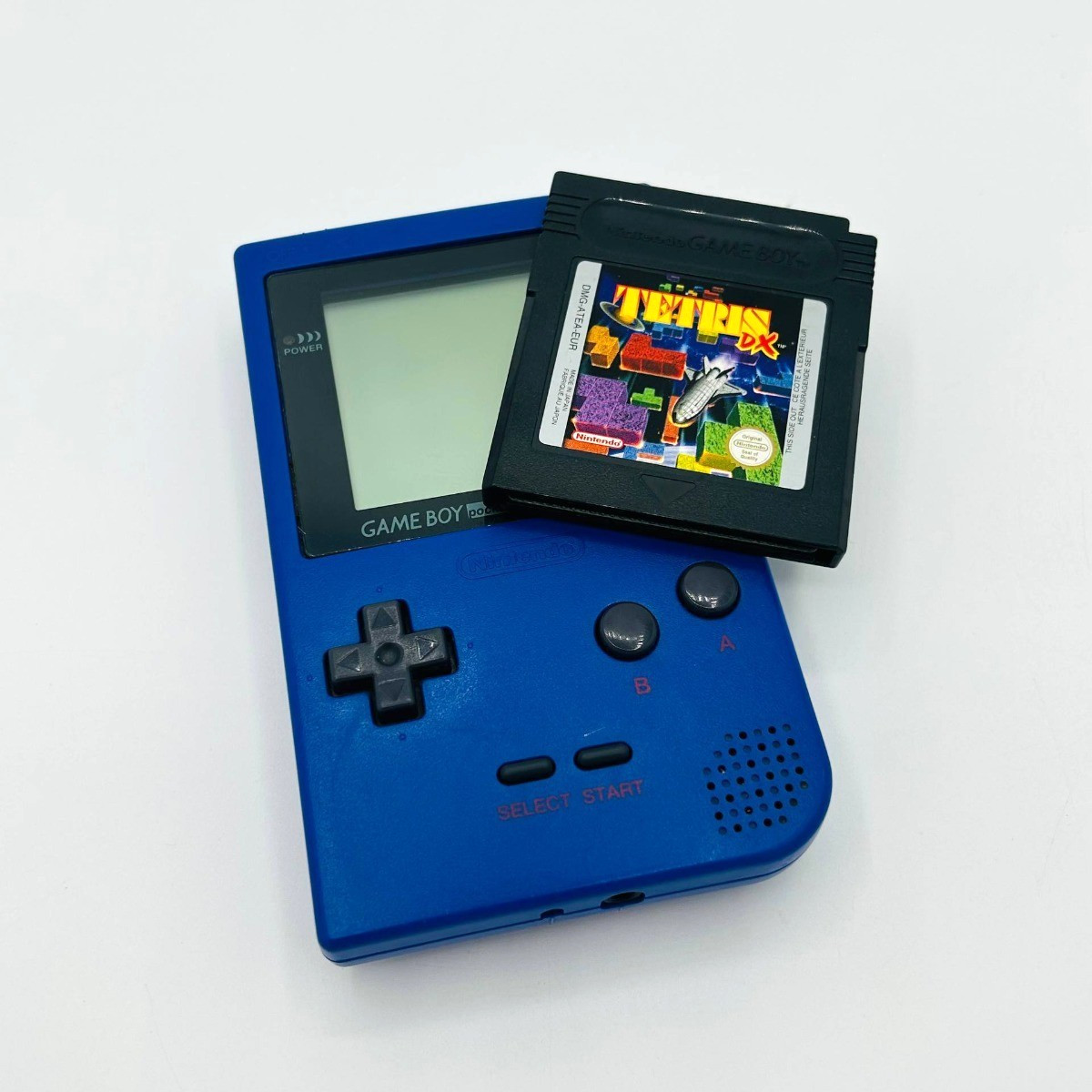 Nintendo Game Boy Pocket Blue + Tetris Gbc Working Perfectly