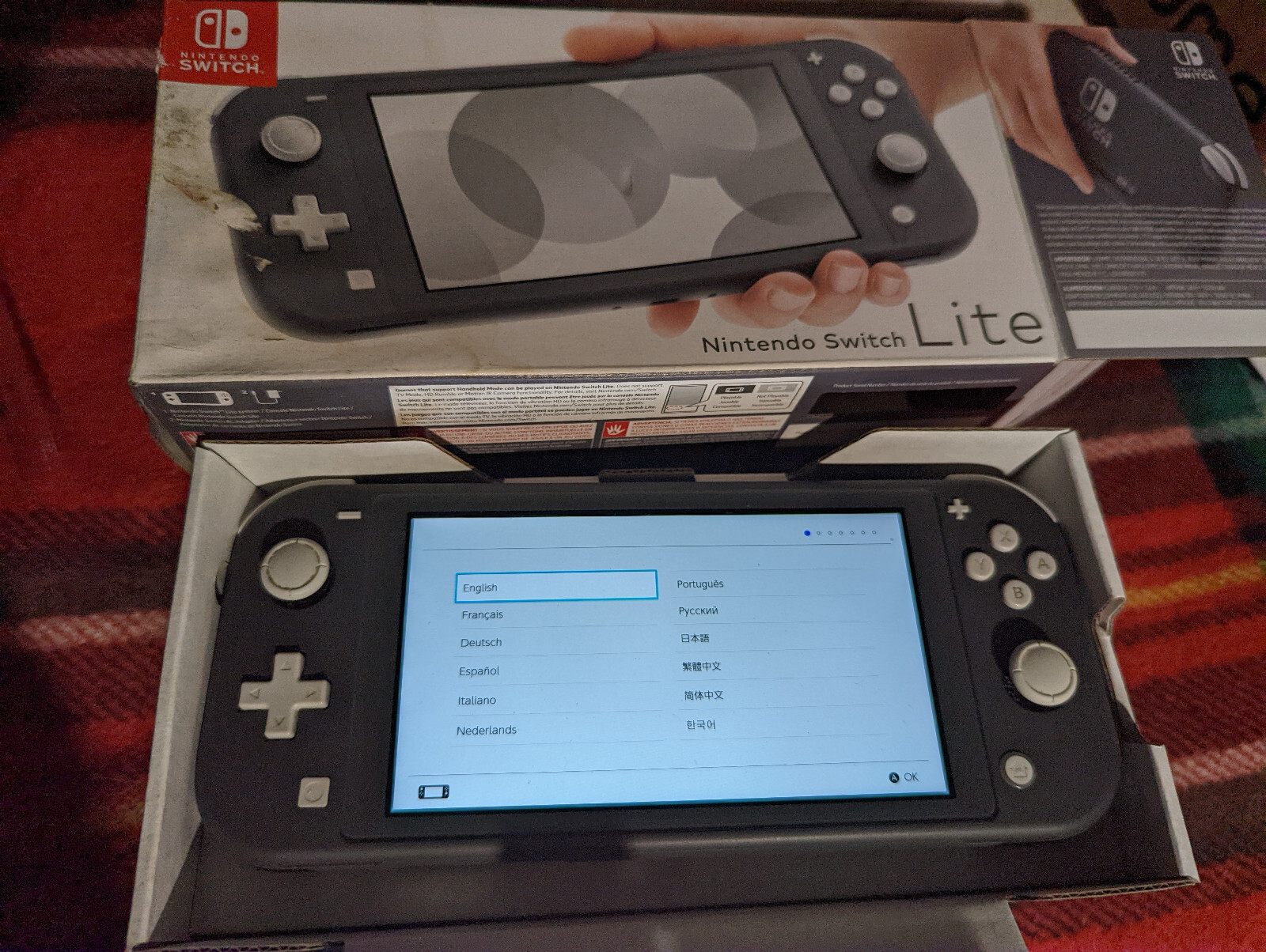 Nintendo Switch Lite Gray Handheld System Used