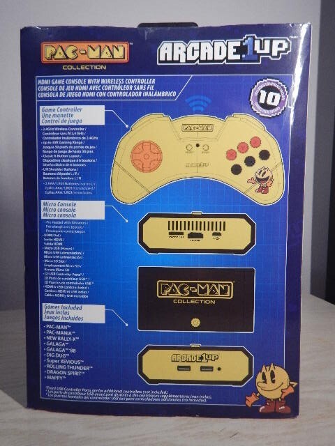 Arcade 1Up Pac-Man HDMI Game Console with Wireless Controller- Includes 10 Games