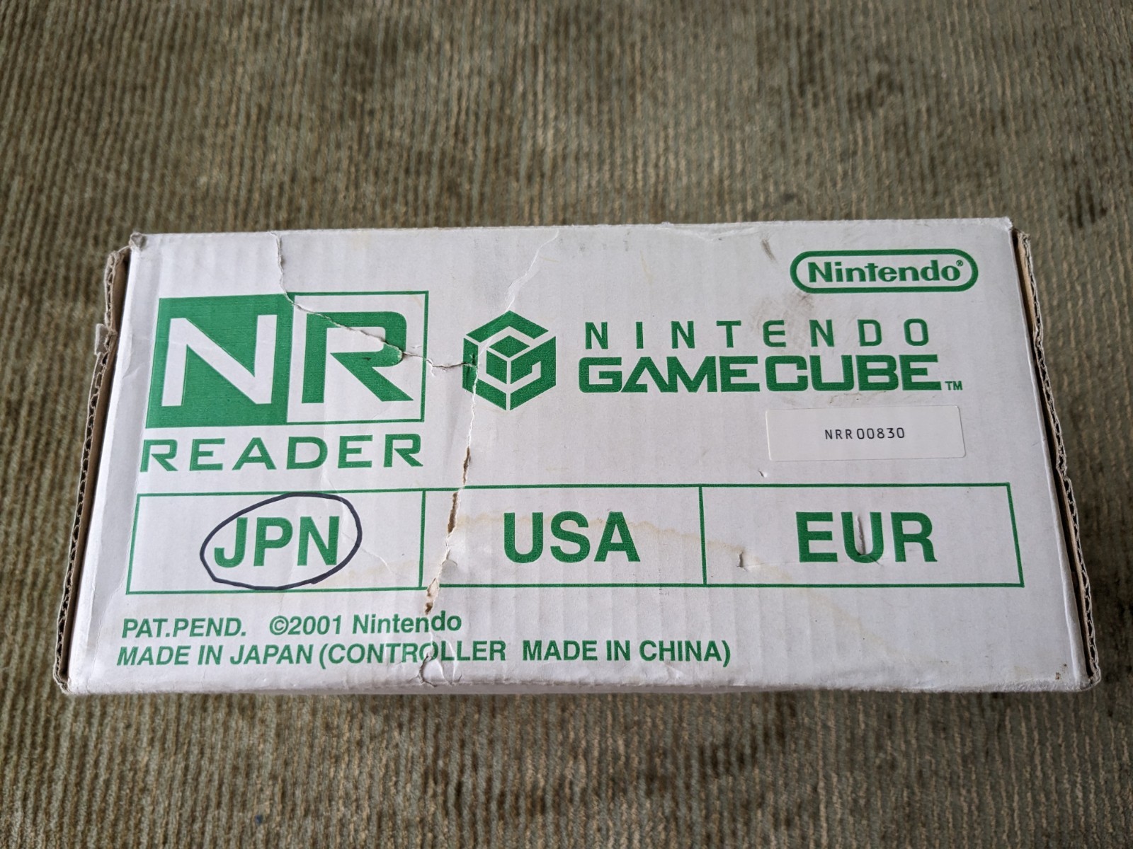 Nintendo Gamecube NR Reader Console With Original Box NTSC Region Switch Tested
