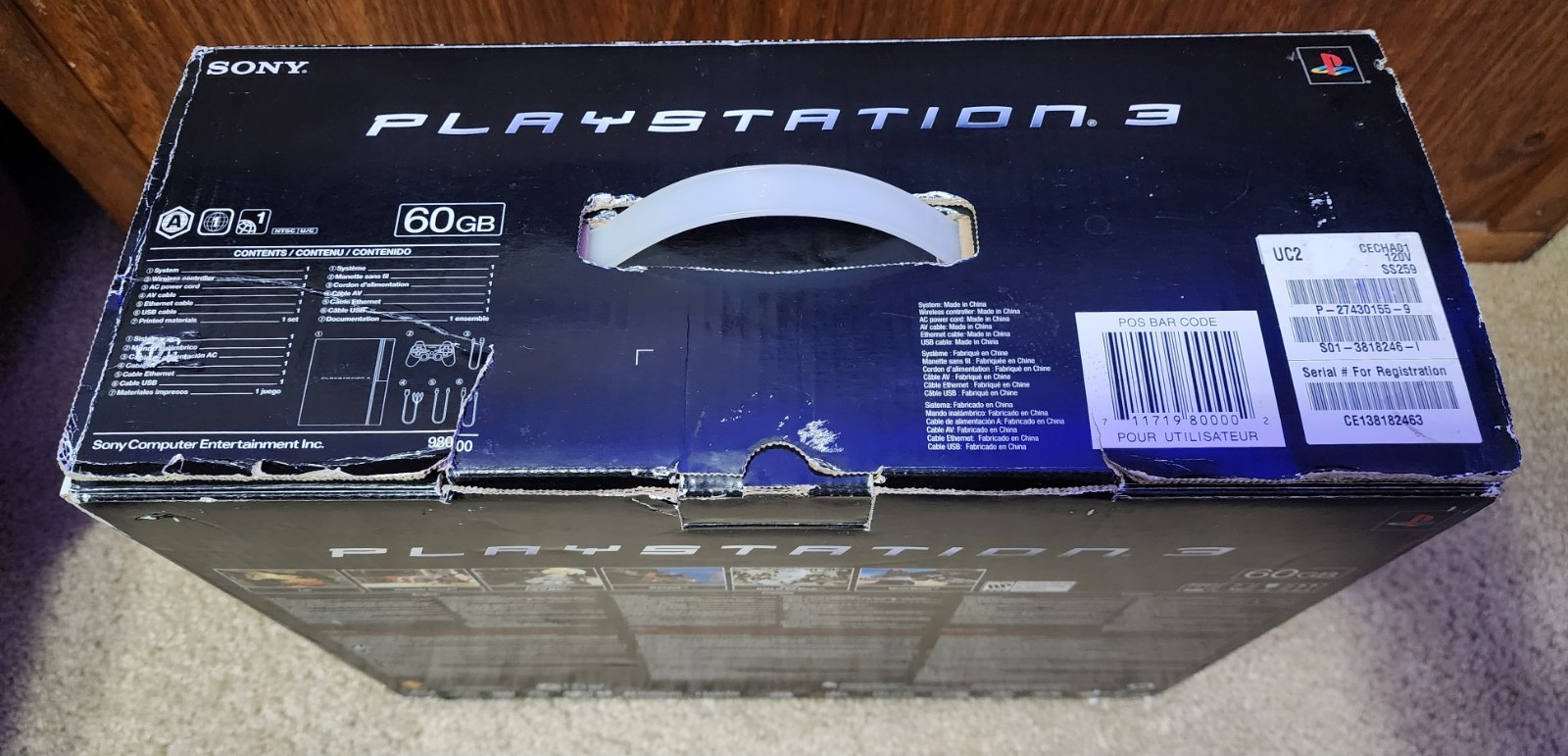 Playstation 3 PS3 Fat #CECHA01 – Backwards Compatible Console 4 Port USB Read!