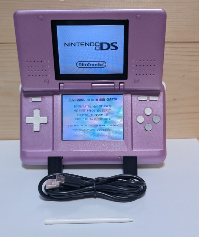 Nintendo DS NTR/Fat/Original Purple Reshelled W/USB Cable New Battery & USB-C