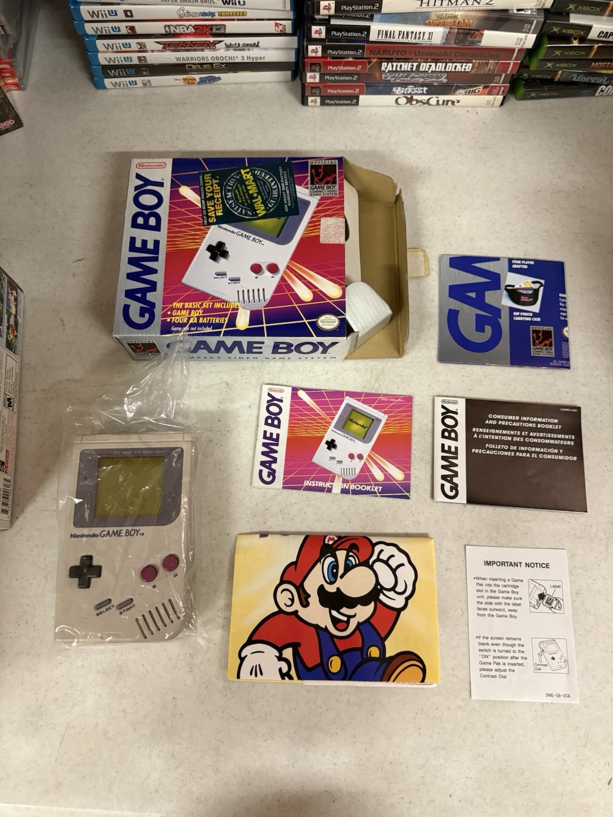 Nintendo Game Boy DMG-01 System Complete CIB Walmart Box Variant Matching Serial