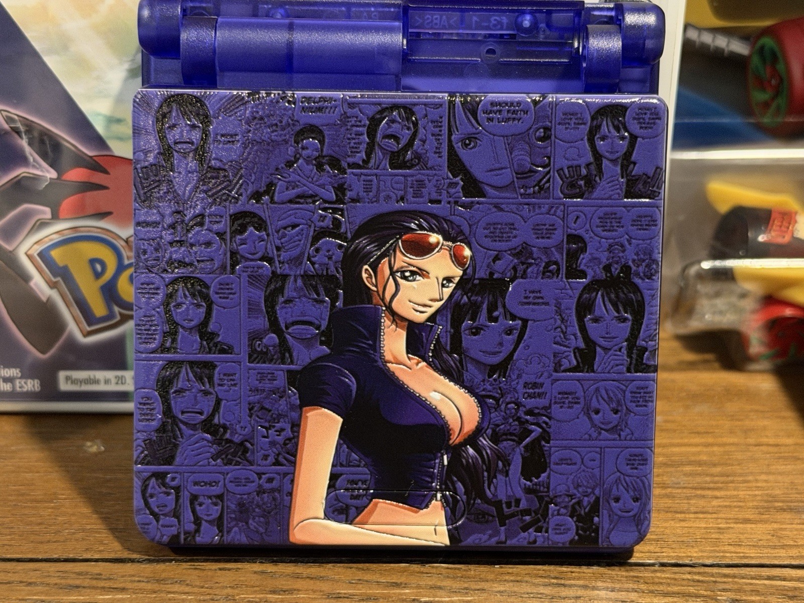 Gameboy SP Nico Robin Custom Shell . One Piece/ High Quality Replacement