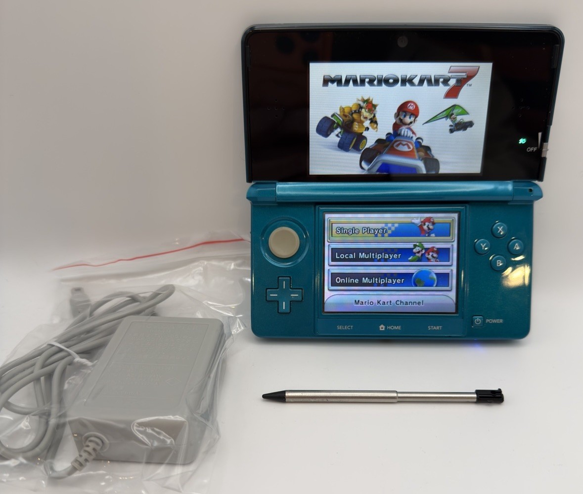 Nintendo 3ds Aqua Blue: Handheld Console Tested And Works Good Great Shape OBO