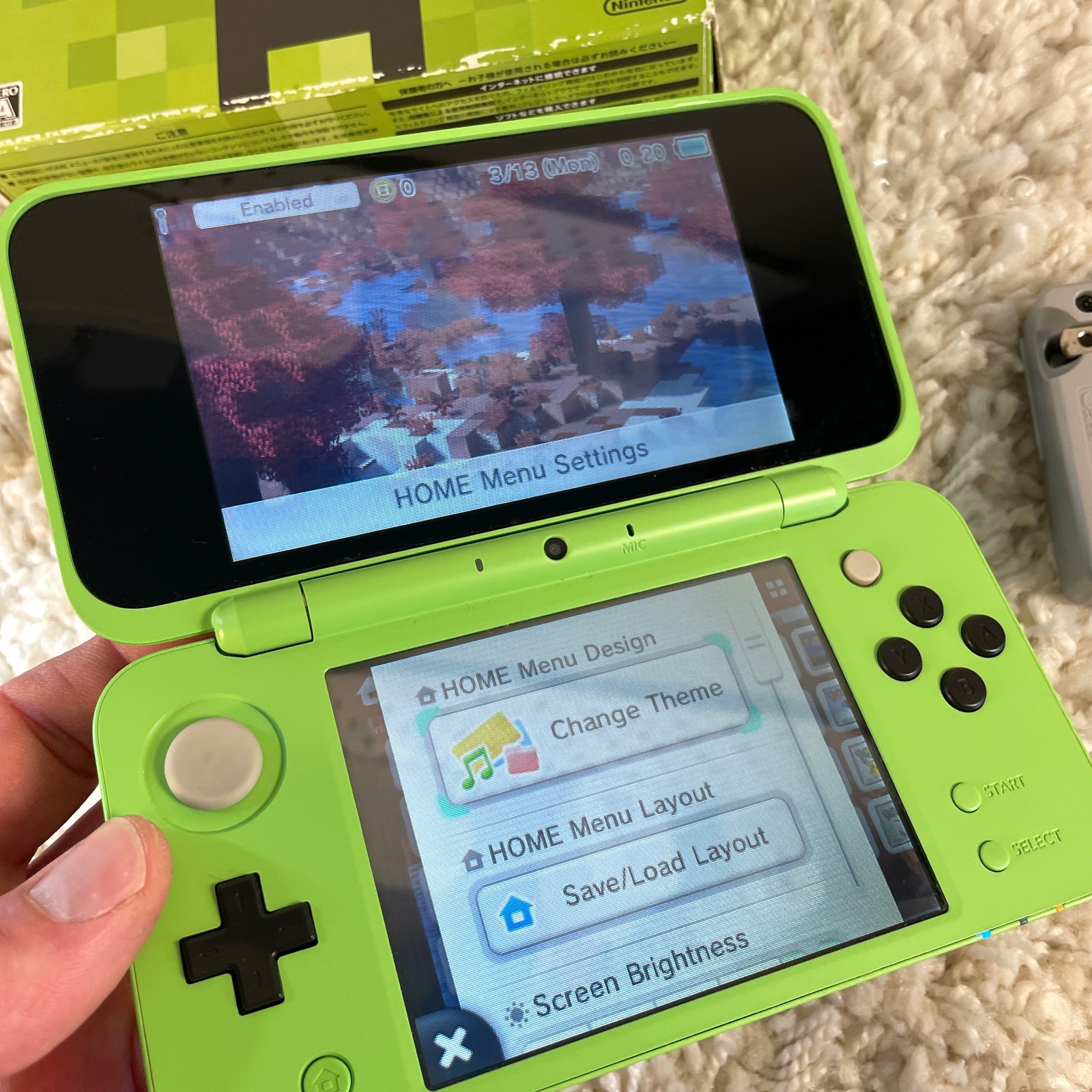 New Nintendo 2DS XL LL Minecraft Creeper Edition Console Japanese US Seller Box