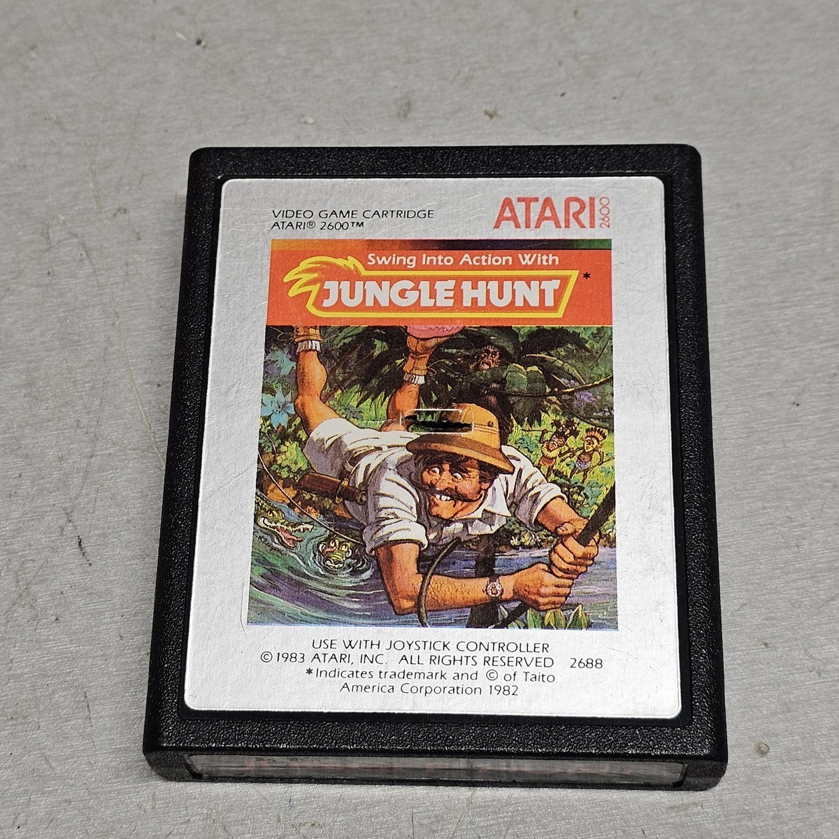 Atari 2600 JUNGLE HUNT Game Cartridge Vintage Video Arcade Classic 1983
