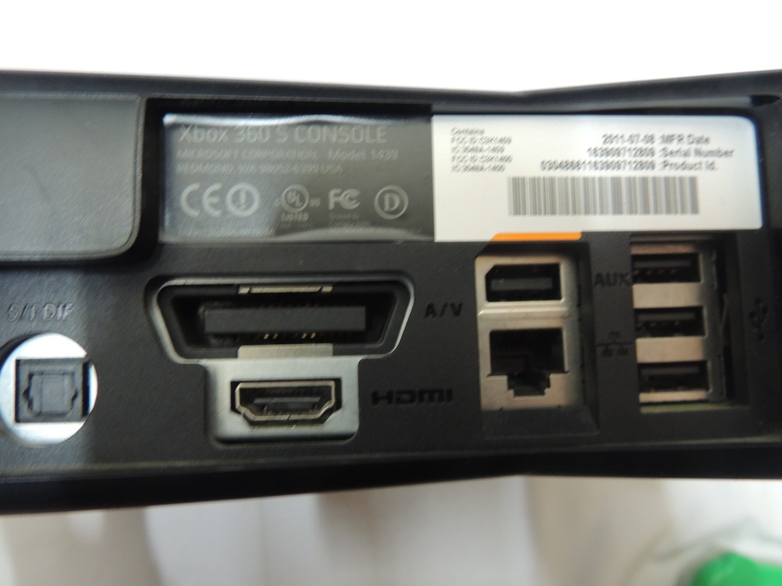 Microsoft Xbox 360 S Console – Black w controller NO power adapter #6