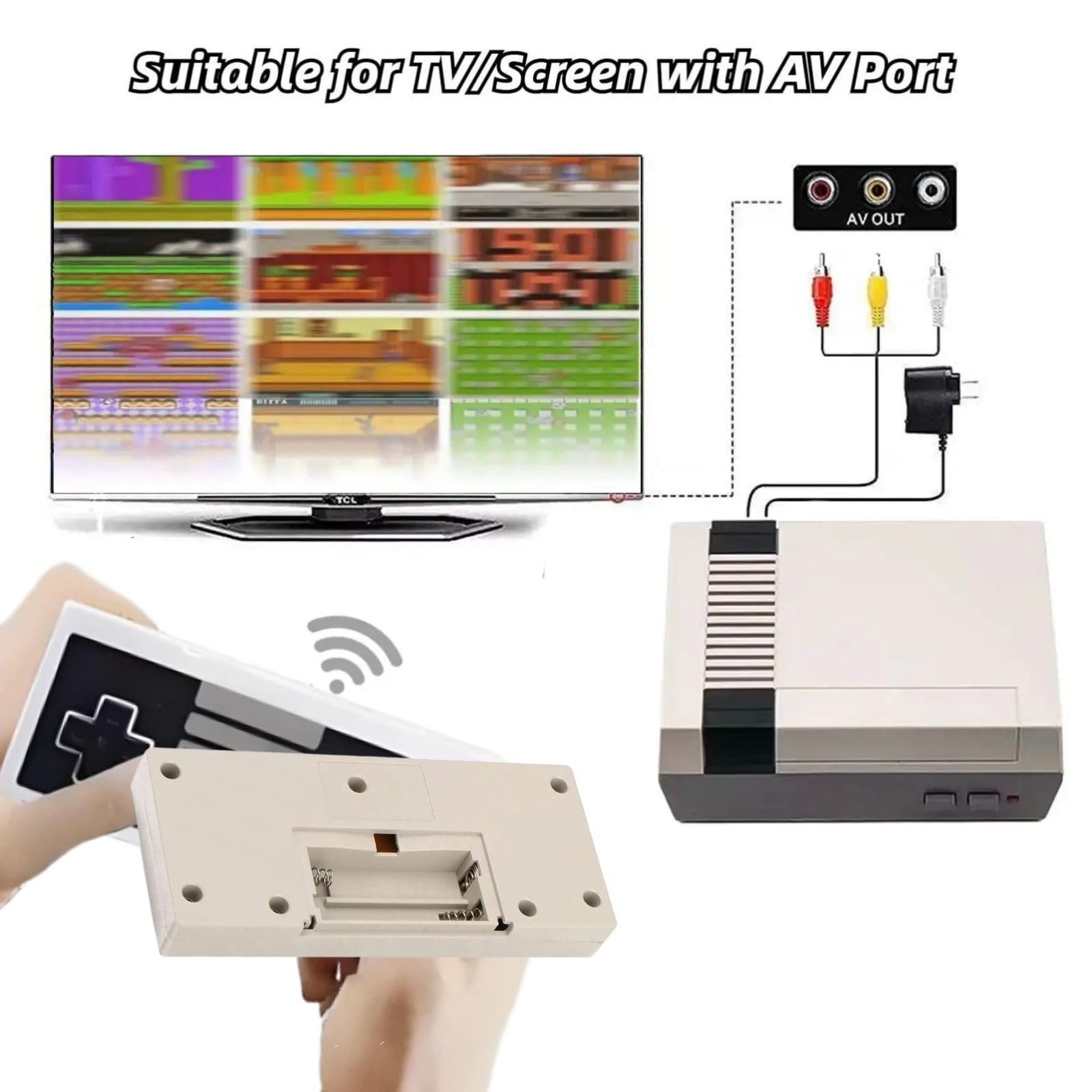 Retro Game Console, Classic Video Games Console Built-in with 620 Games Syste…