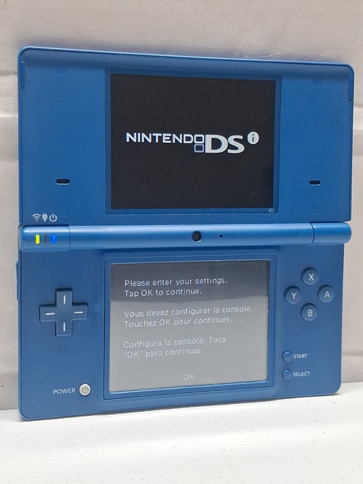 Nintendo DSi TWL-001 Aqua Blue Handheld Console With Charger, Stylus & 12 Games