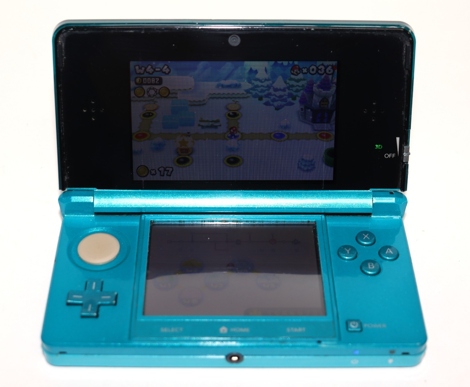 2011 Nintendo 3DS Handheld Console w/ Super Mario Brothers 2 Game – Works Grt!