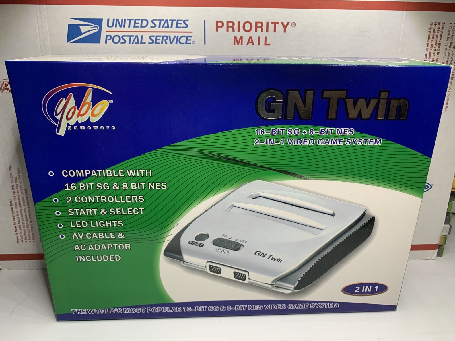 Yobo Gameware GN Twin Silver Console Plays Sega Genesis Nintendo NES – NEW