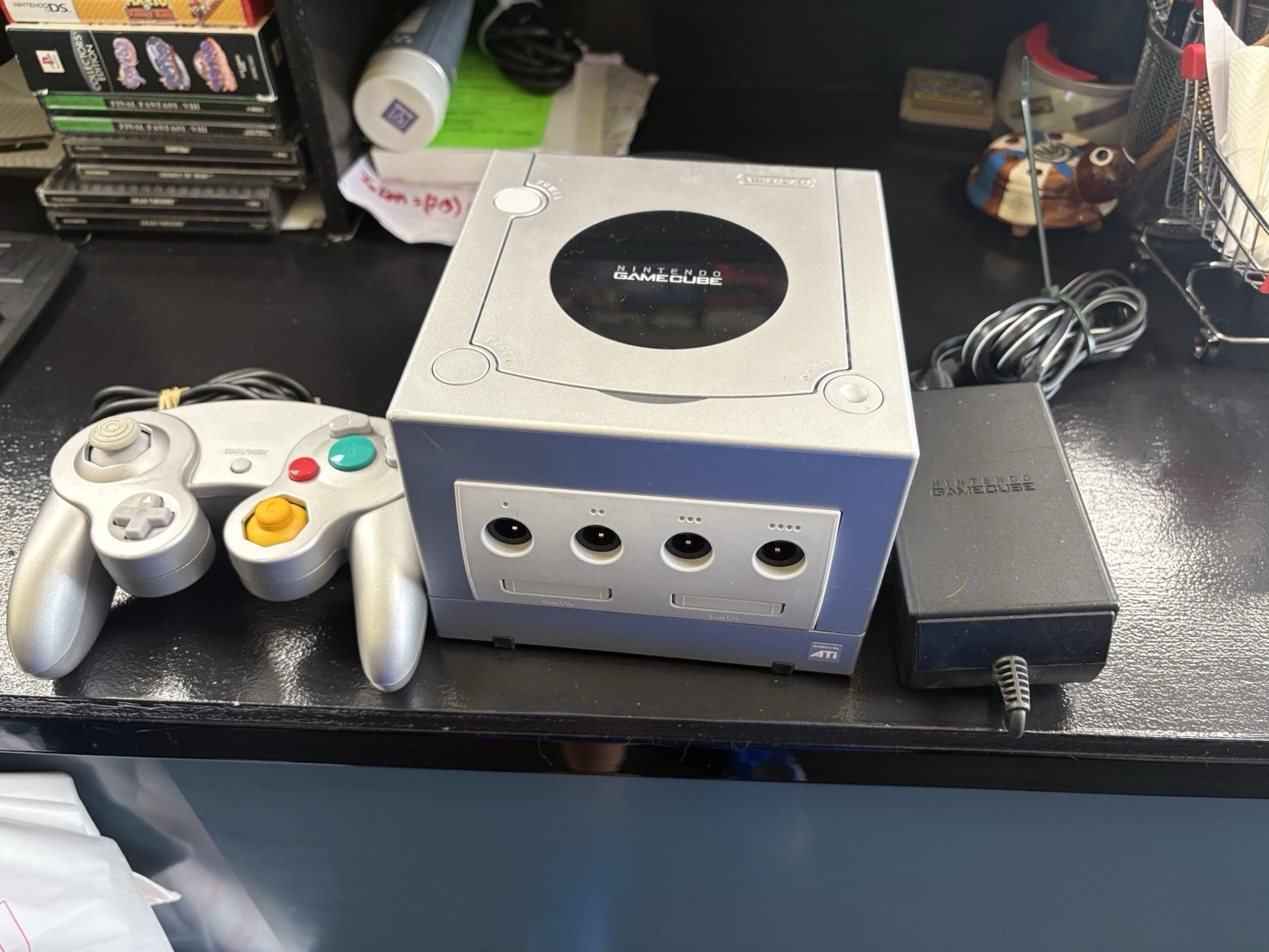 Game Cube with One Controller and Connection Wires Tested And Working