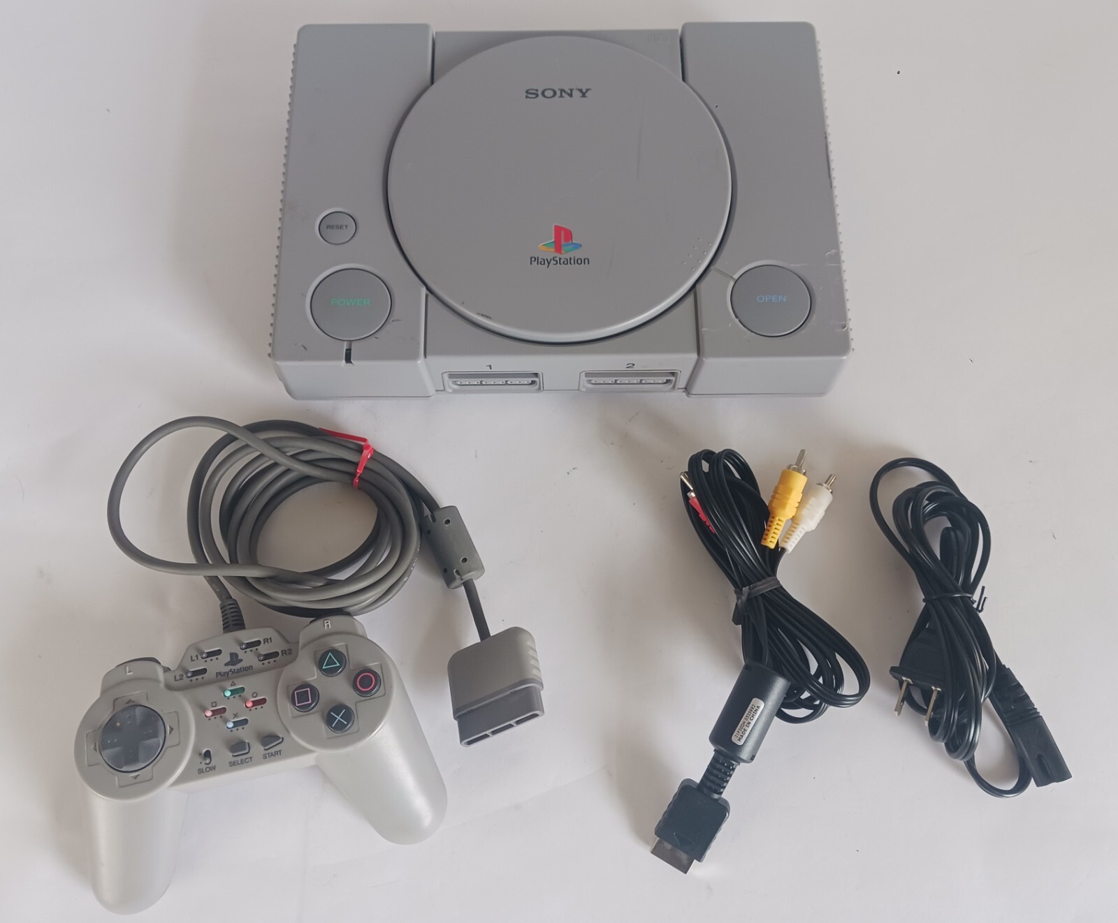 Sony PlayStation 1 SCPH-5501 Console w Controller, AV & Power Cables, Fully Test