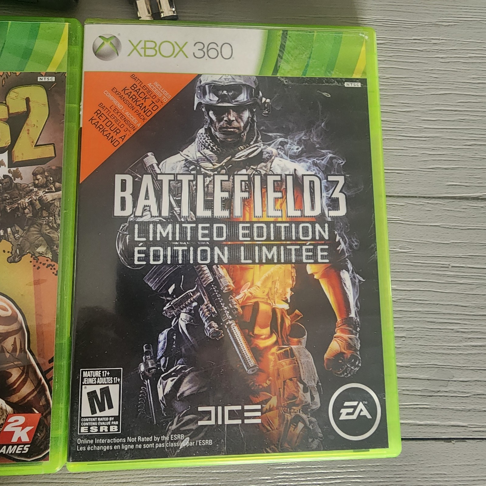 Microsoft Xbox 360 S Black 1439 With Power Cable + Controllers + Games